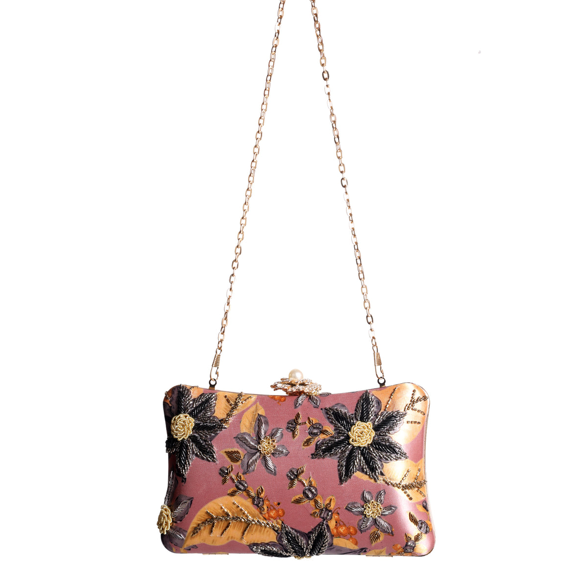 VRPS Printed Embroidered Clutch | Handcrafted Ethnic Bag | SWIS-1624 | Additional Angle