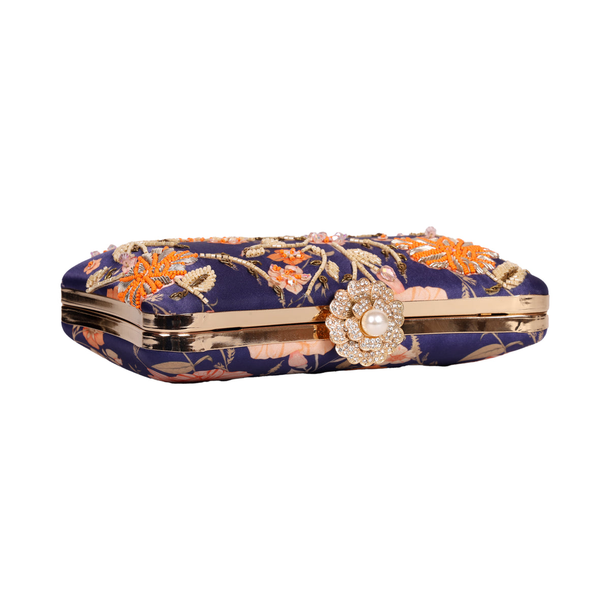 VRPS Printed Embroidered Clutch | Handcrafted Ethnic Bag | SWIS-1623 | Additional Angle