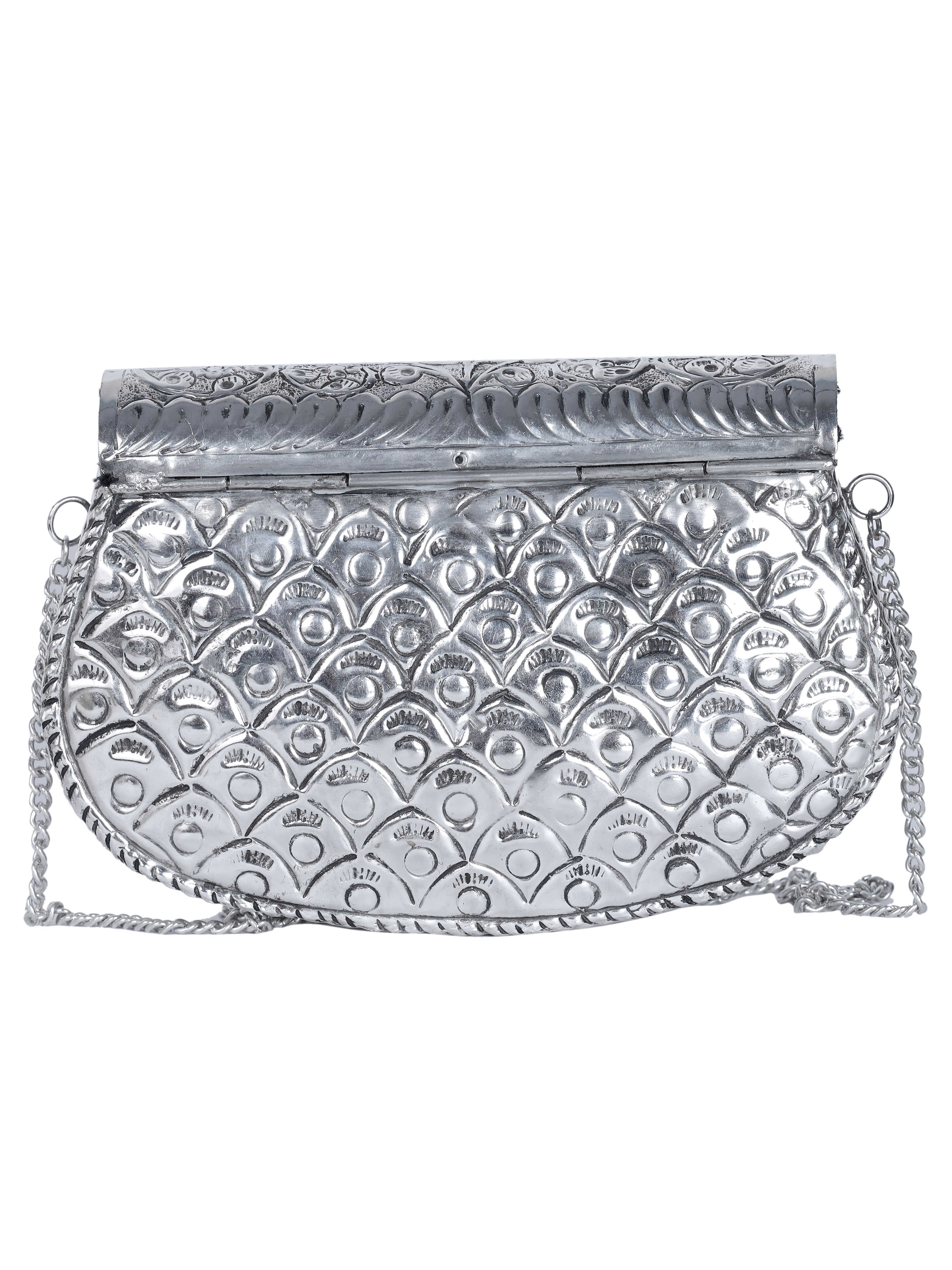 VRPS Brass Clutch | Handcrafted Ethnic Bag | SWIS-1346 | Additional Angle