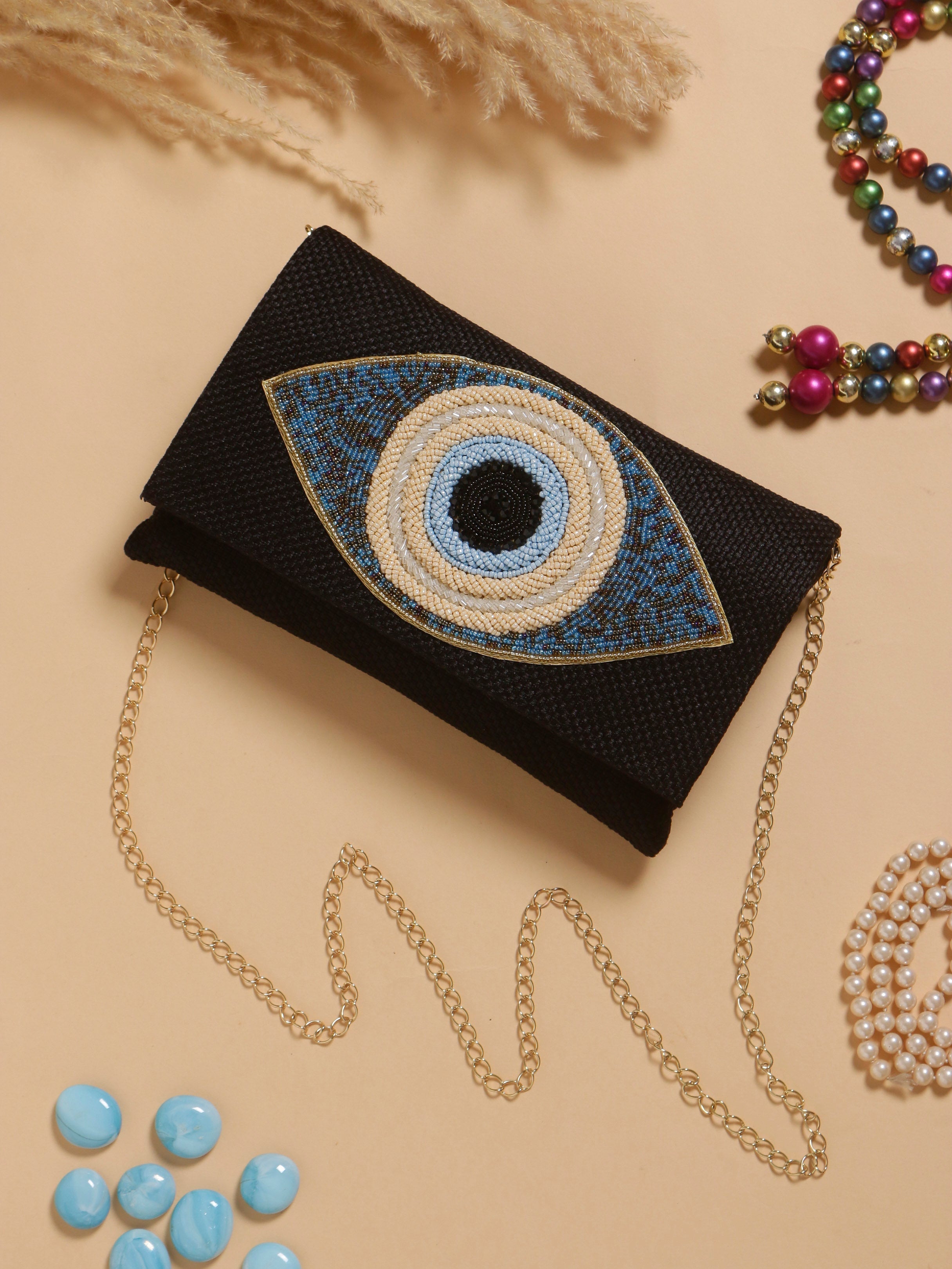 Swisni evil eye jute bag