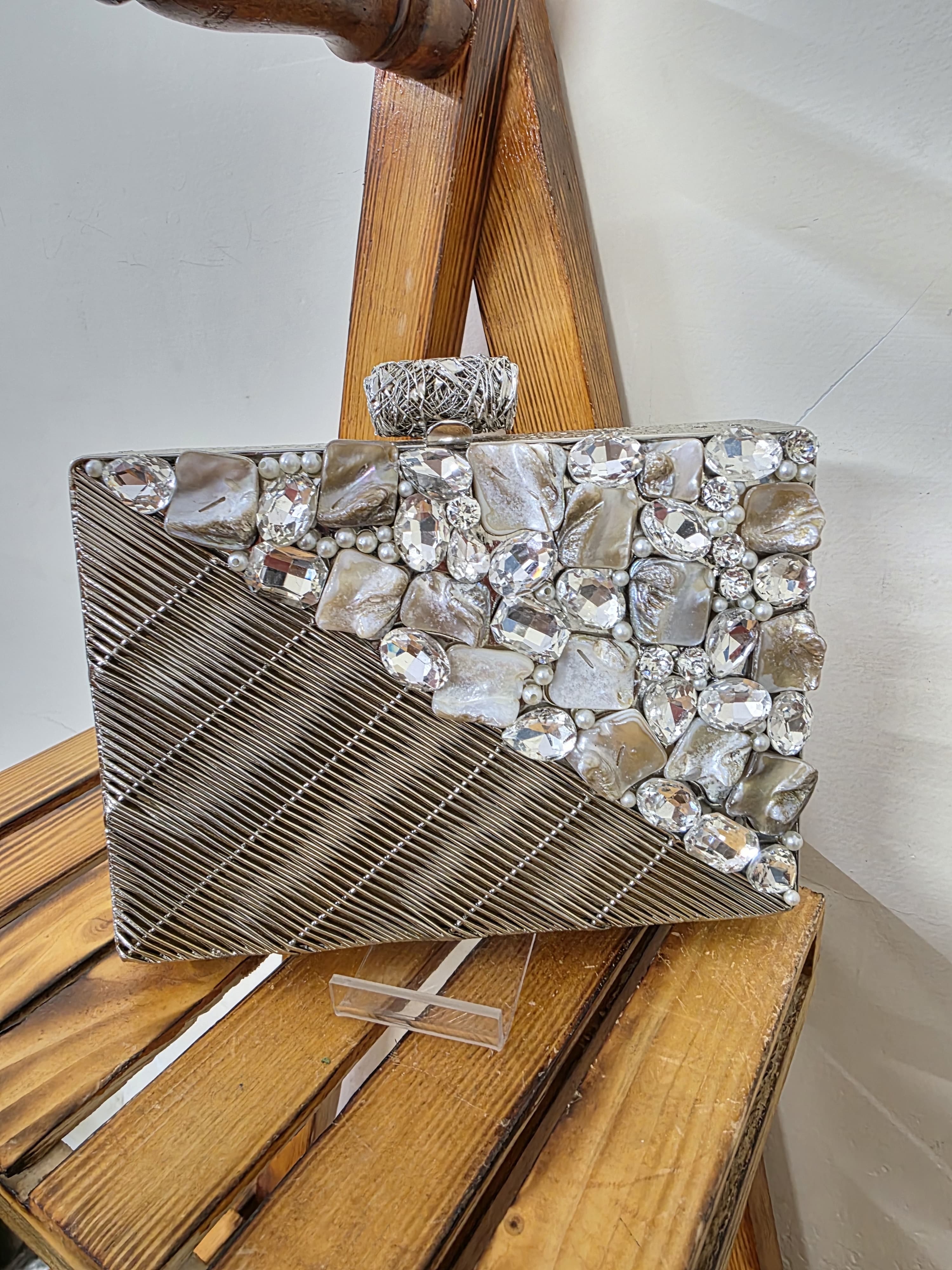 Silver MOP Clutch