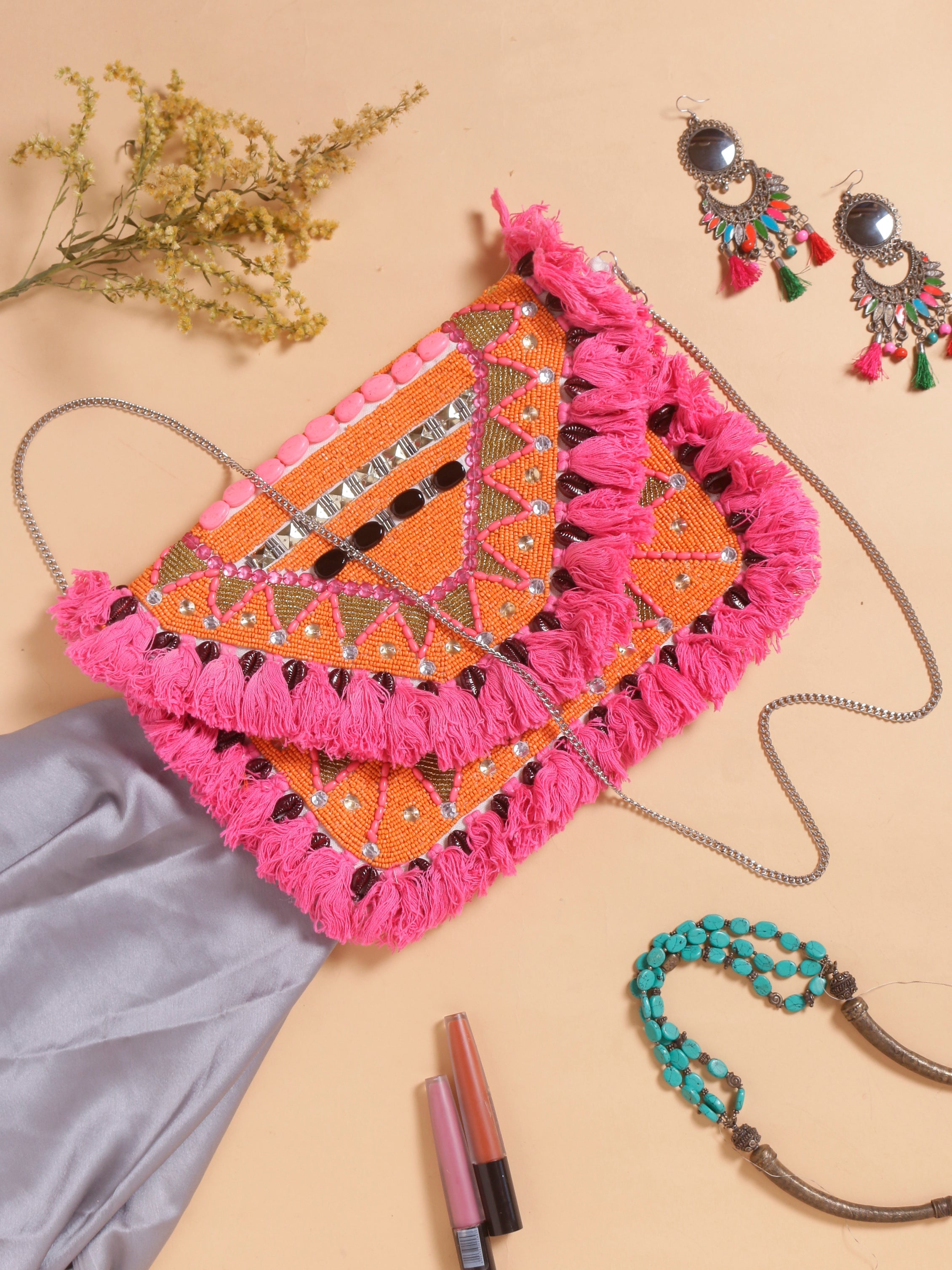 Swisni multicolor banjara boho bag