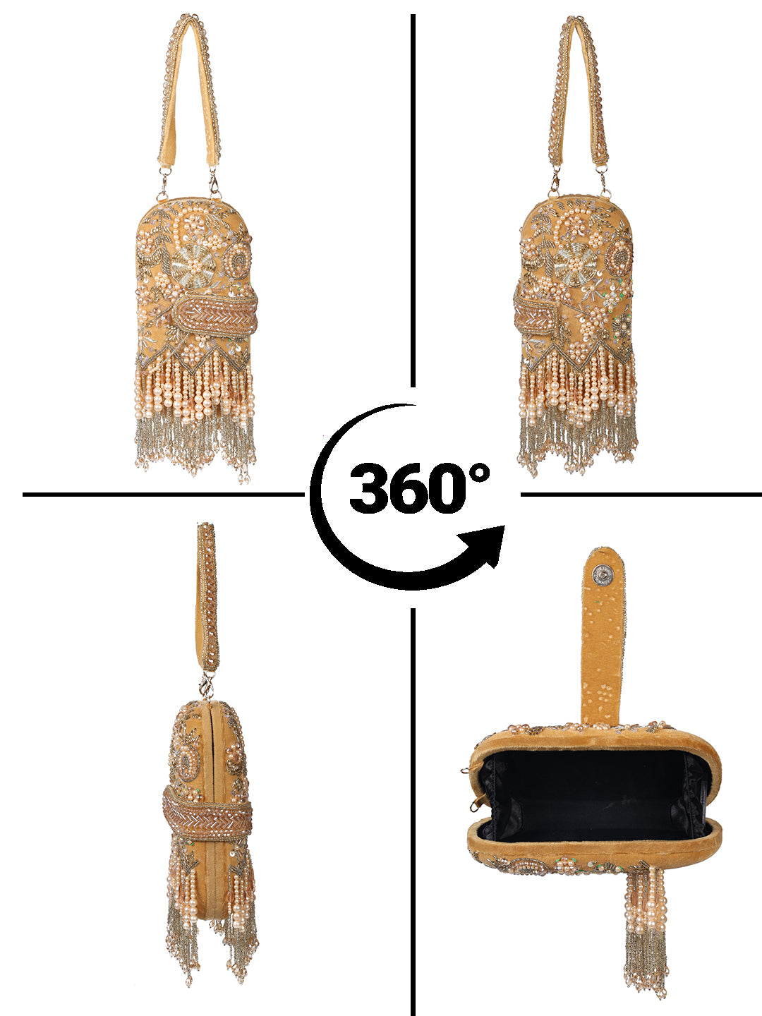 VRPS Embroidered Clutch | Handcrafted Ethnic Bag | SWIS-1479 | Additional Angle