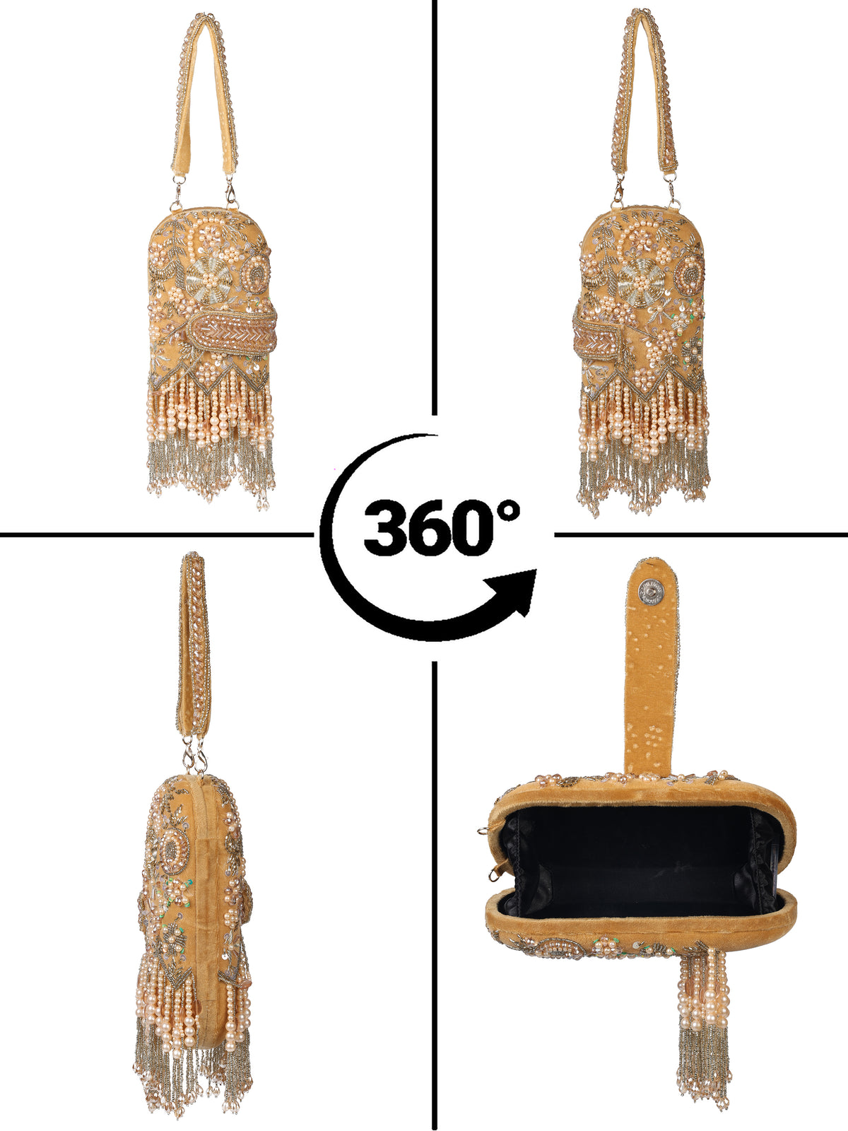 VRPS Embroidered Clutch | Handcrafted Ethnic Bag | SWIS-1479 | Additional Angle