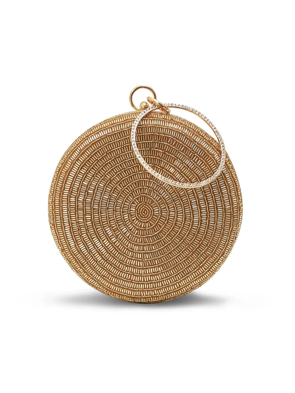 Golden Embroidered Clutch