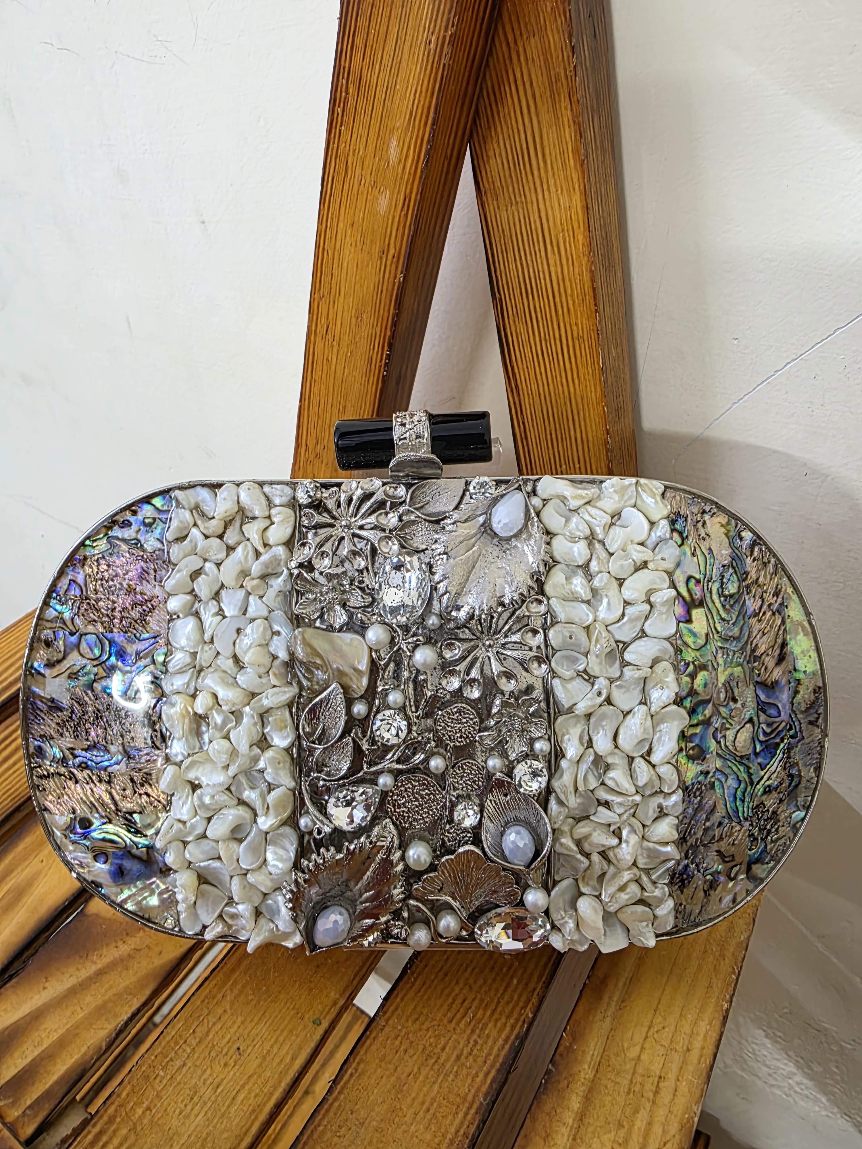 Silver MOP Clutch