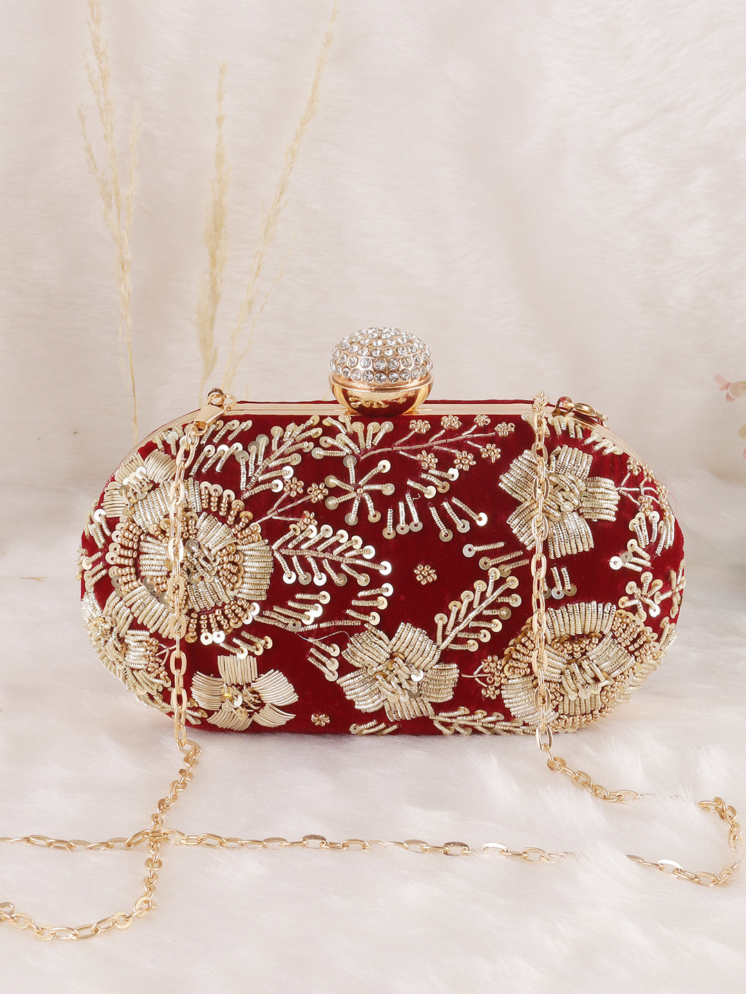 VRPS Embroidered Clutch | Handcrafted VRPS Embroidered Clutch | SWIS-116