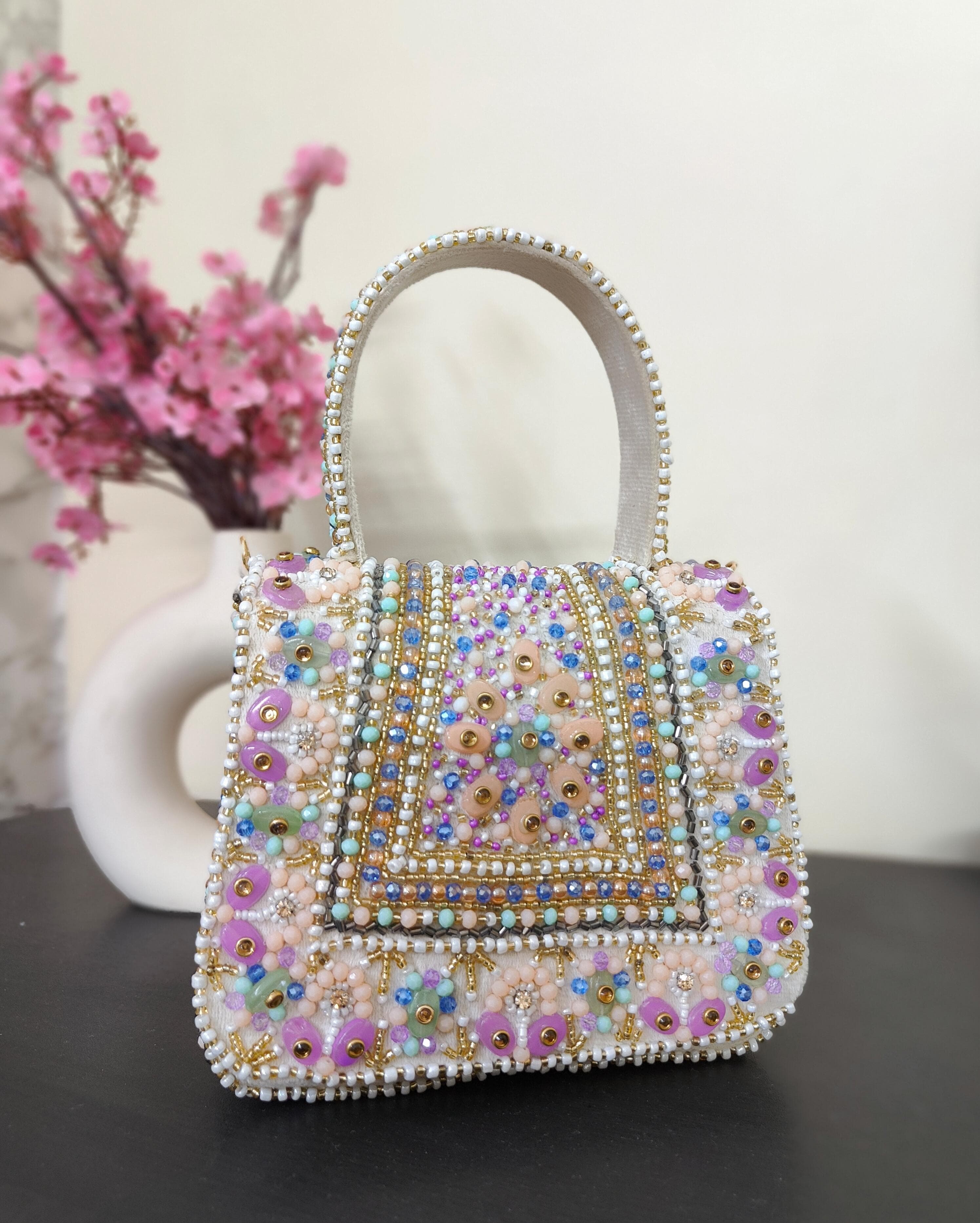 Mini Embroidered Flap Bag