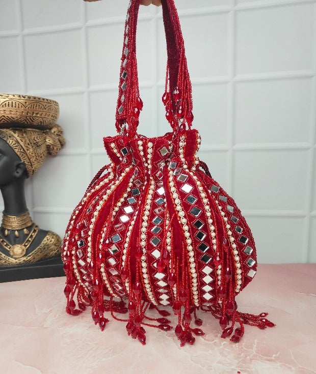 Red Mirror Potli