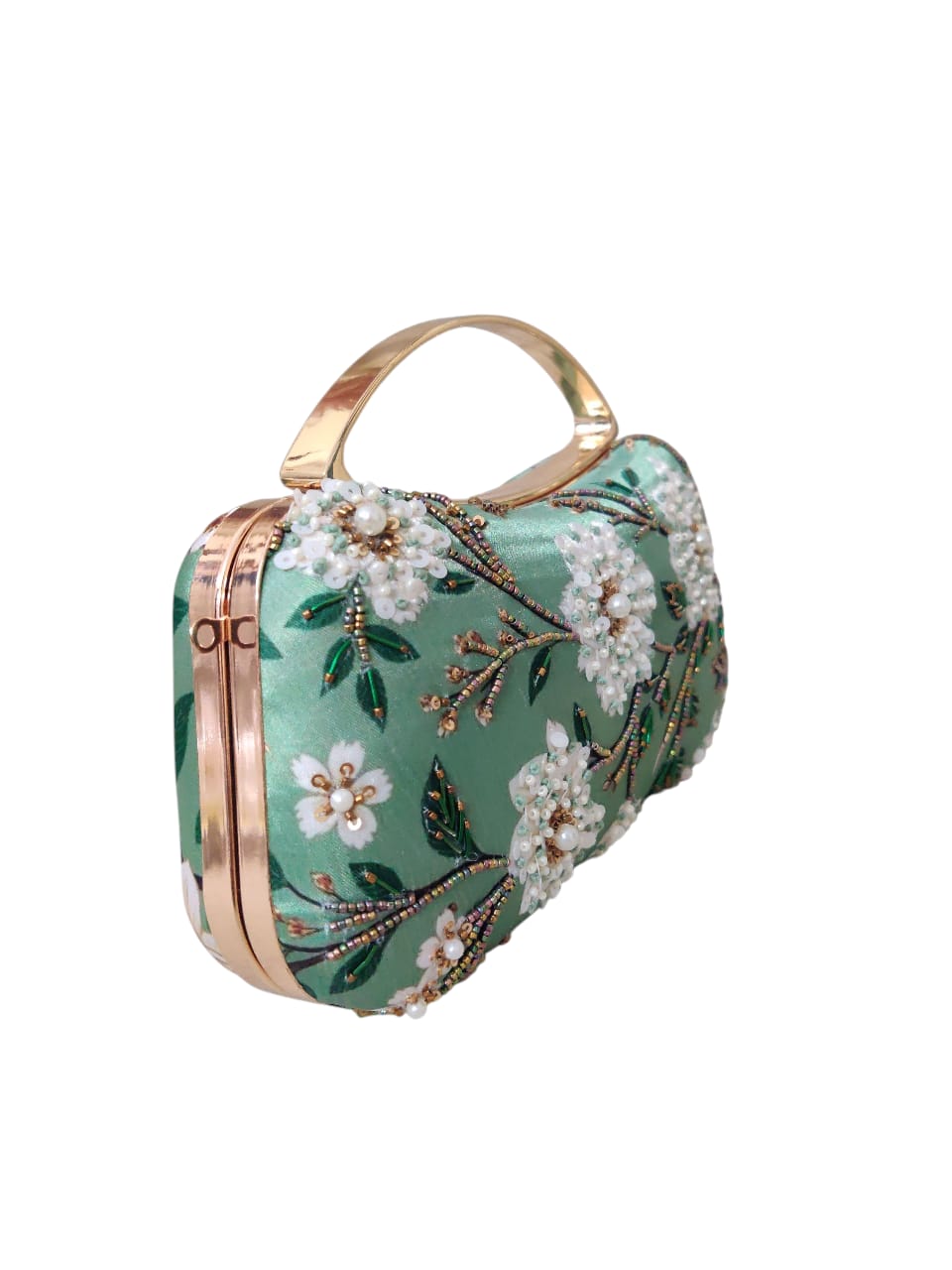 VRPS Printed Embroidered Clutch | Handcrafted Ethnic Bag | SWIS-3453 | Additional Angle