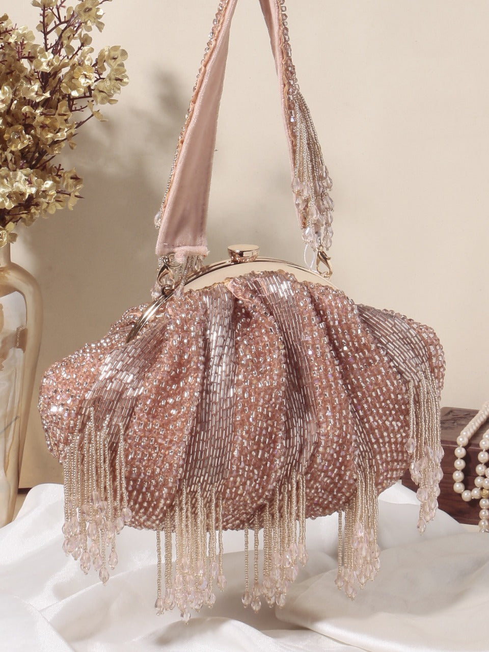 Peach Batua Bag