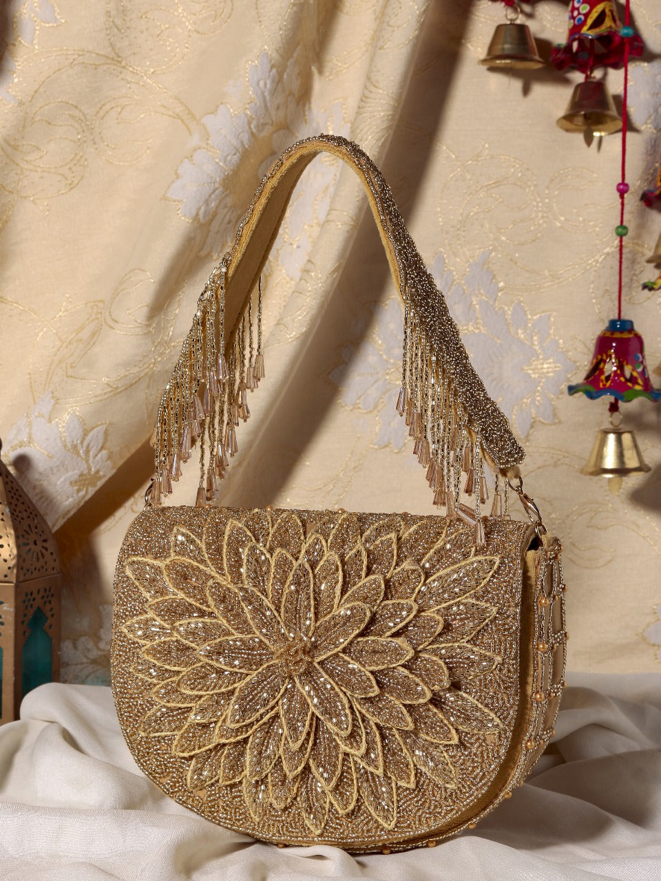 Golden Leaf Flap Bag