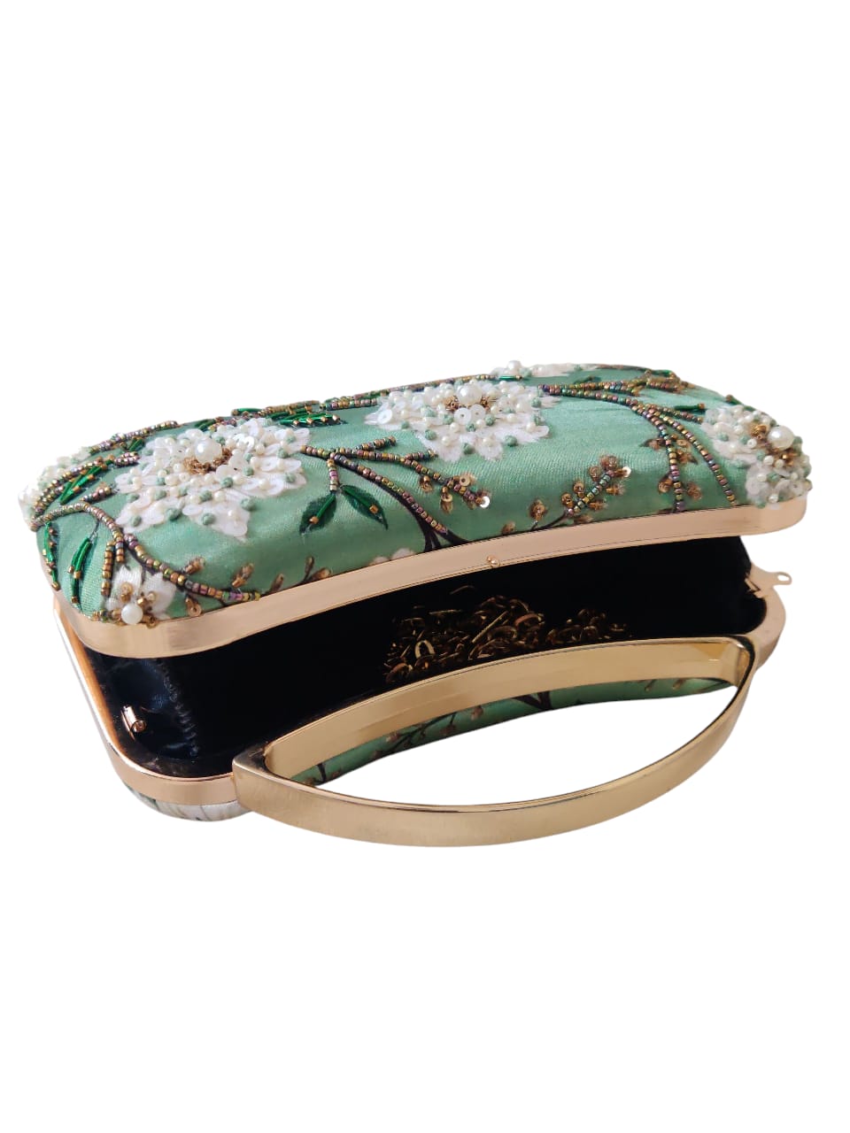 VRPS Printed Embroidered Clutch | Handcrafted Ethnic Bag | SWIS-3453 | Additional Angle