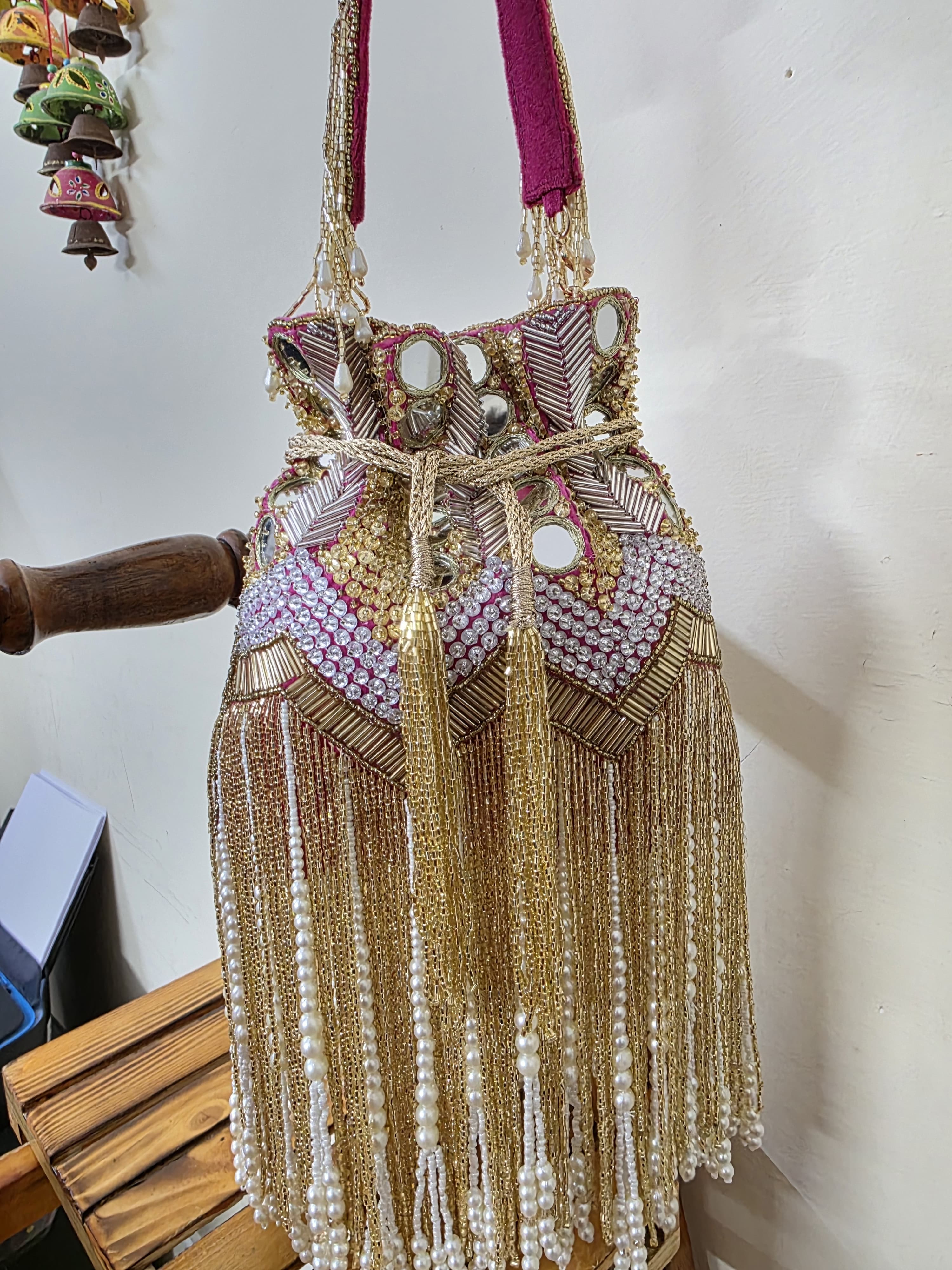 Designer Mirror Potli