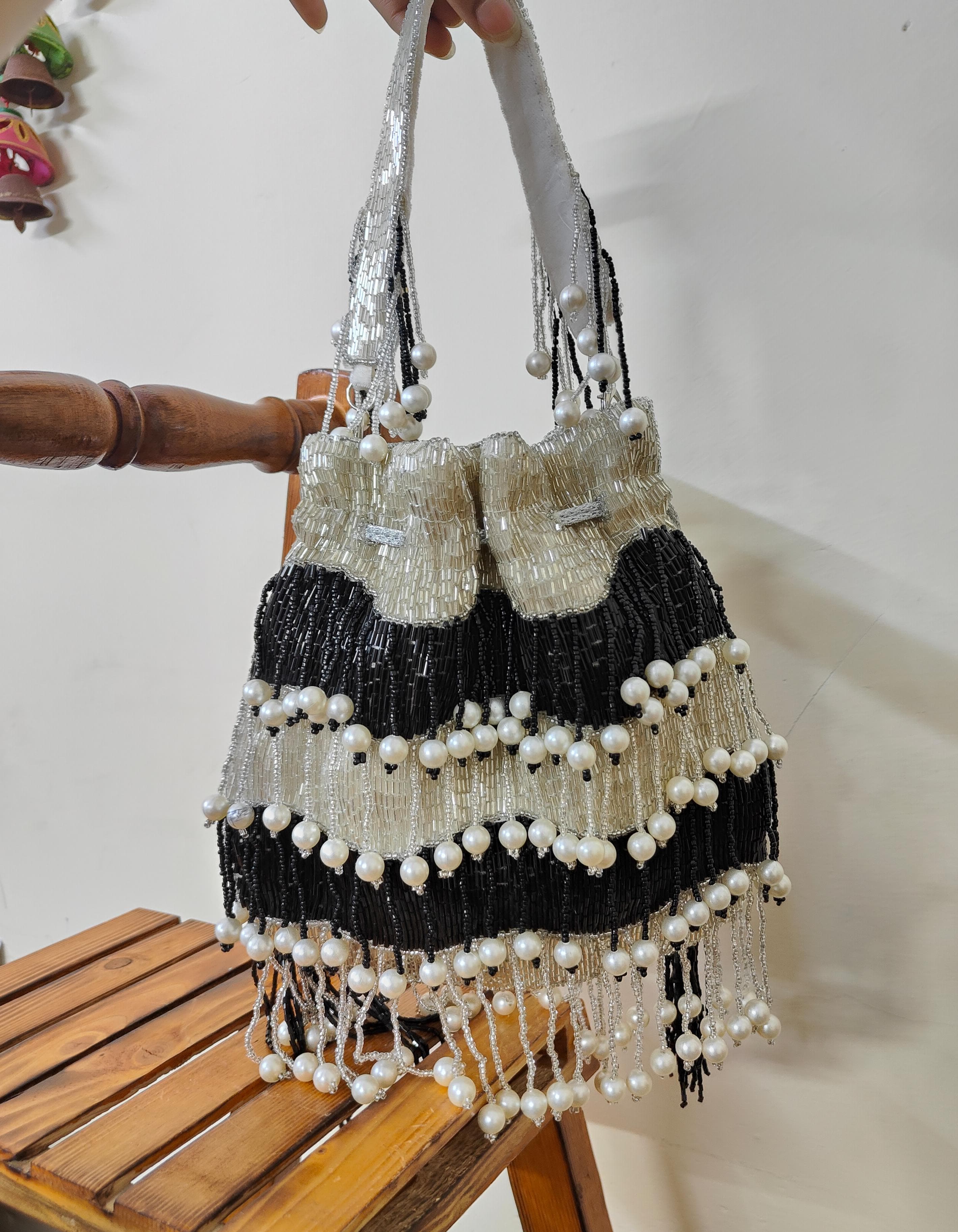 Dual Shade Pearl Potli