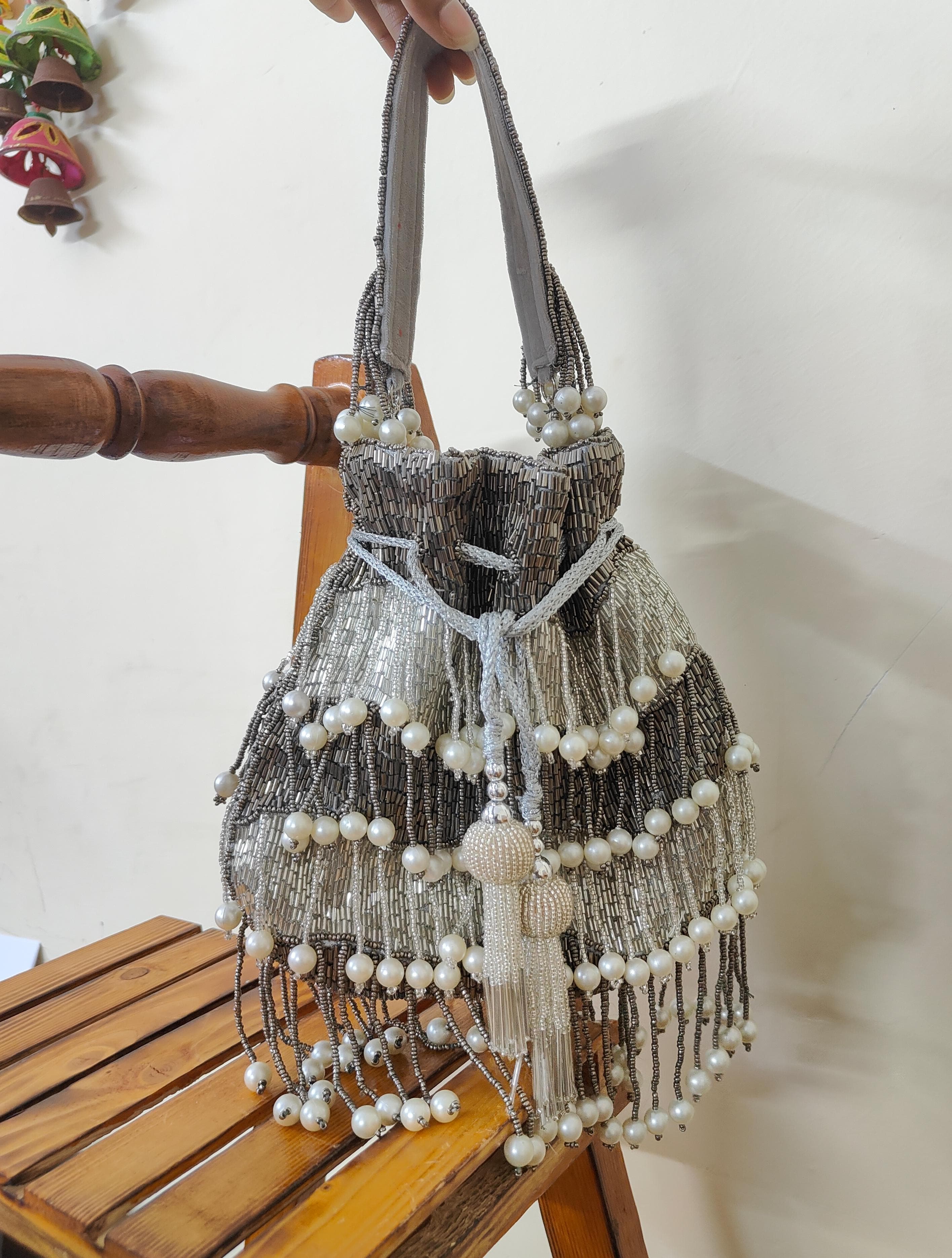 Dual Shade Pearl Potli