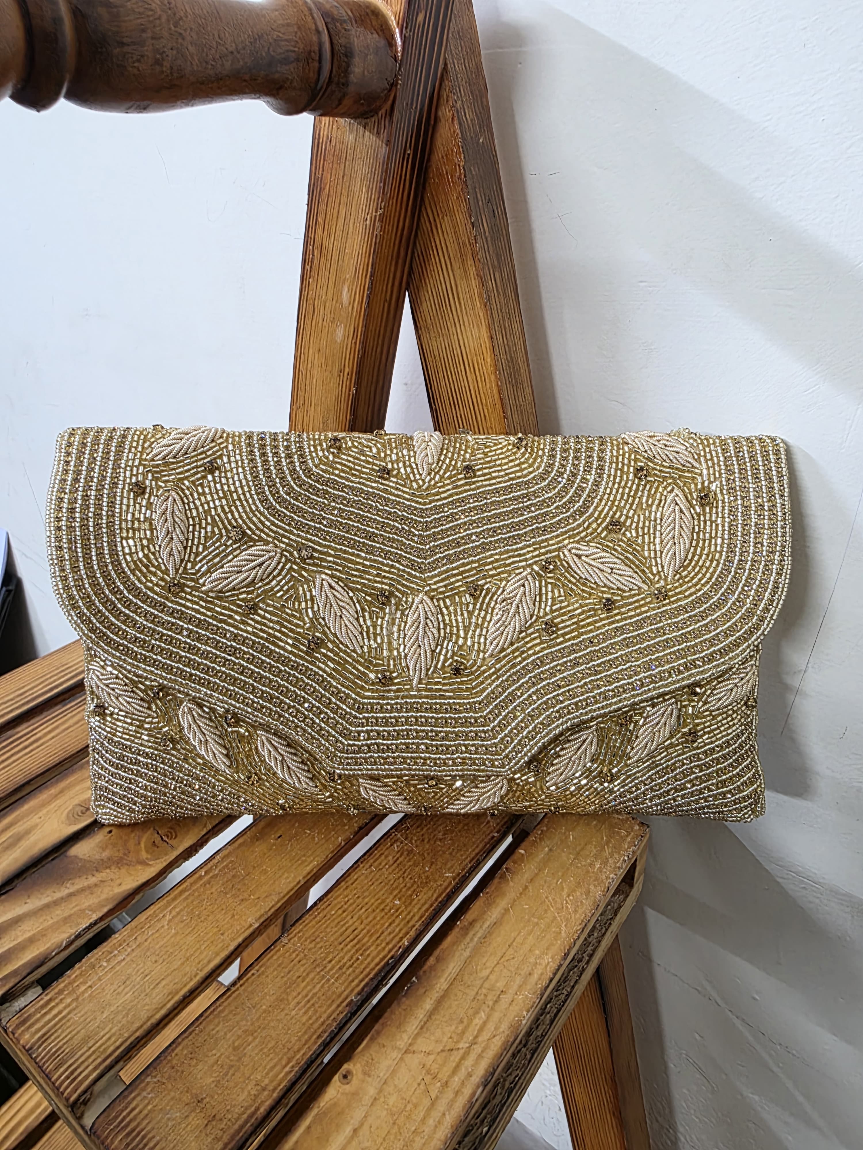 Embroidered Flap Bag