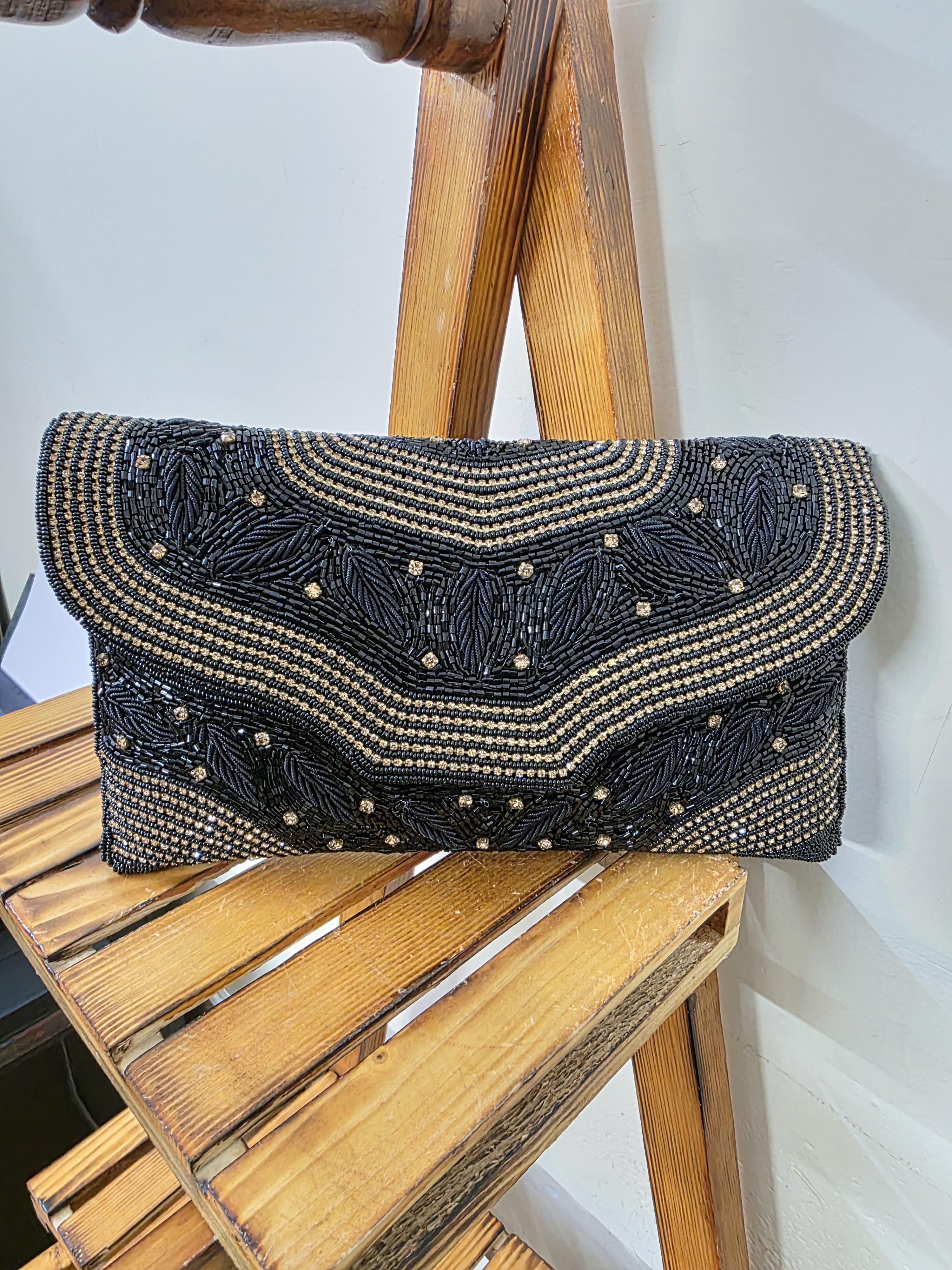 Embroidered Flap Bag