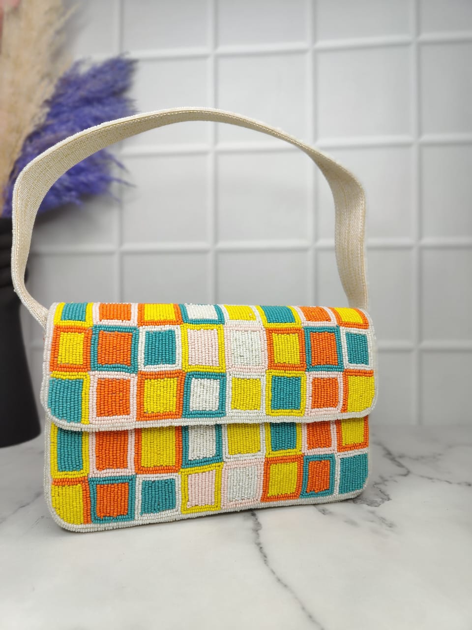 VRPS Beaded Clutch | Handcrafted Ethnic Bag | SWIS-1844 | Additional Angle