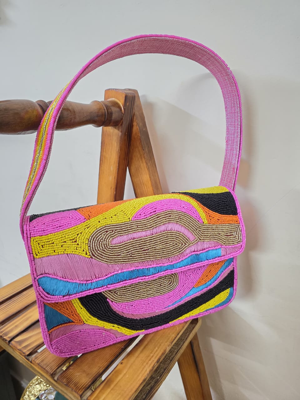 VRPS Beaded Clutch | Handcrafted Ethnic Bag | SWIS-1845 | Additional Angle