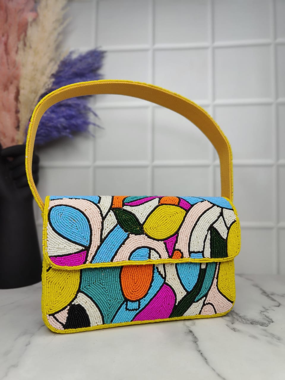 VRPS Beaded Clutch | Handcrafted Ethnic Bag | SWIS-1846 | Additional Angle