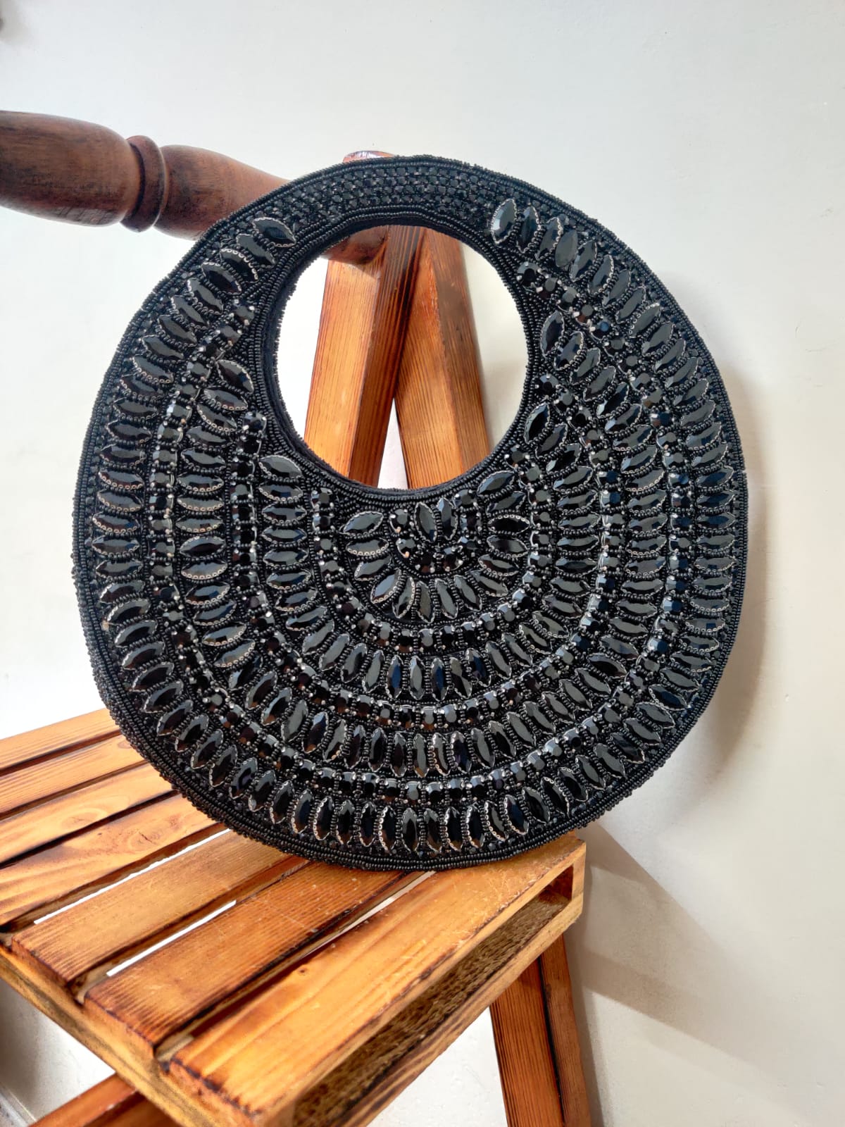 Crystal Rounded Shape Clutch