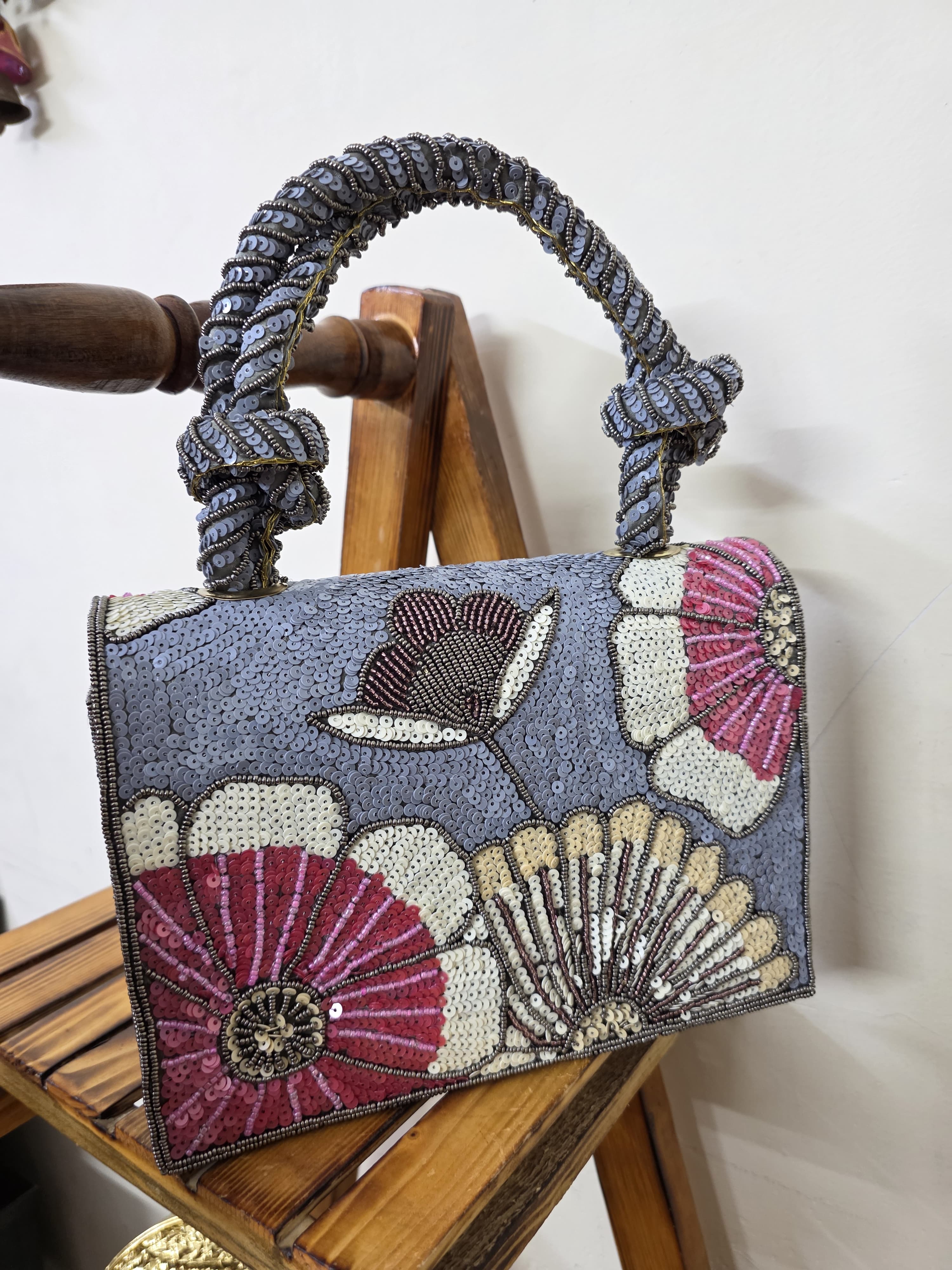 Embroidered Sequence Bag