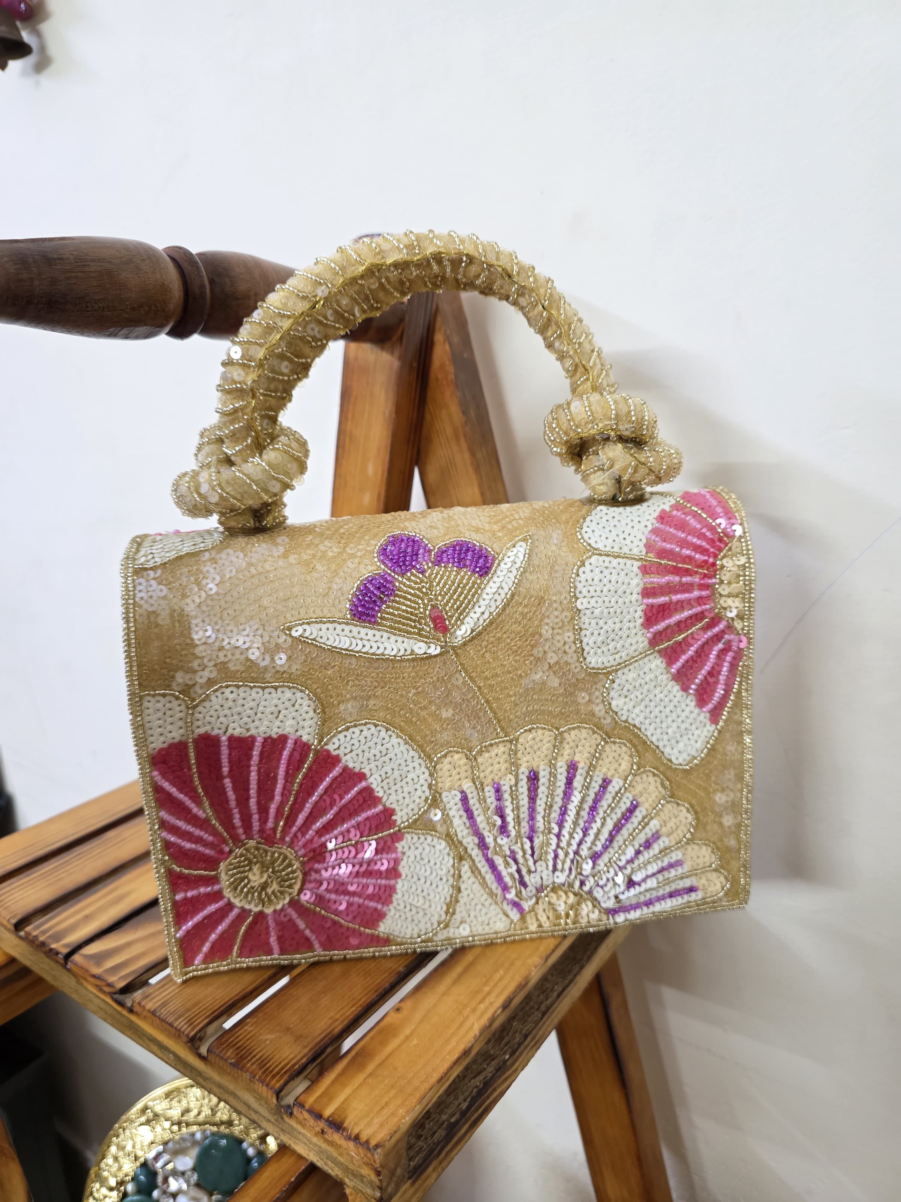 Embroidered Sequence Bag