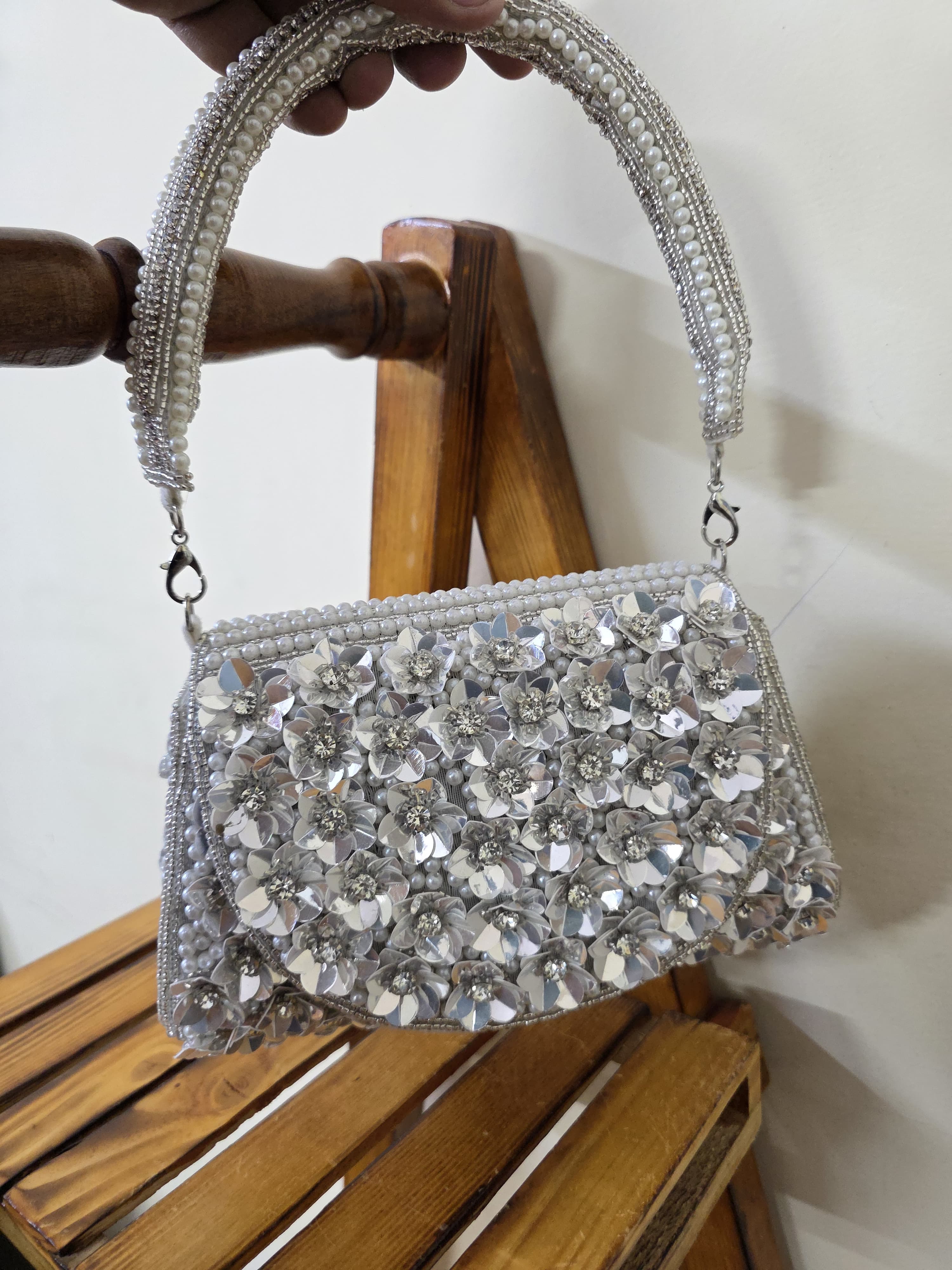 Embroidered Flap Bag