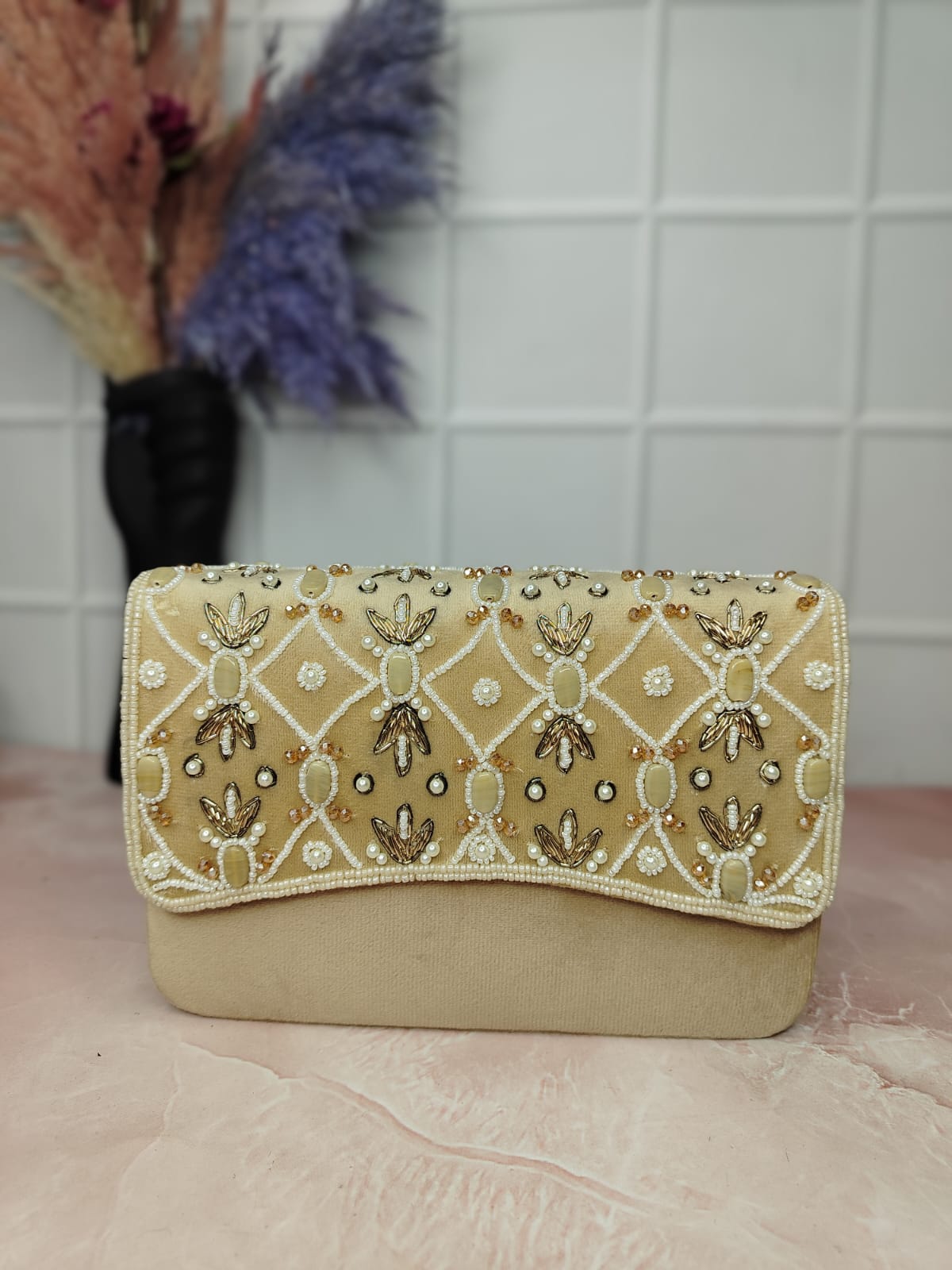 Embellished Flap Bag