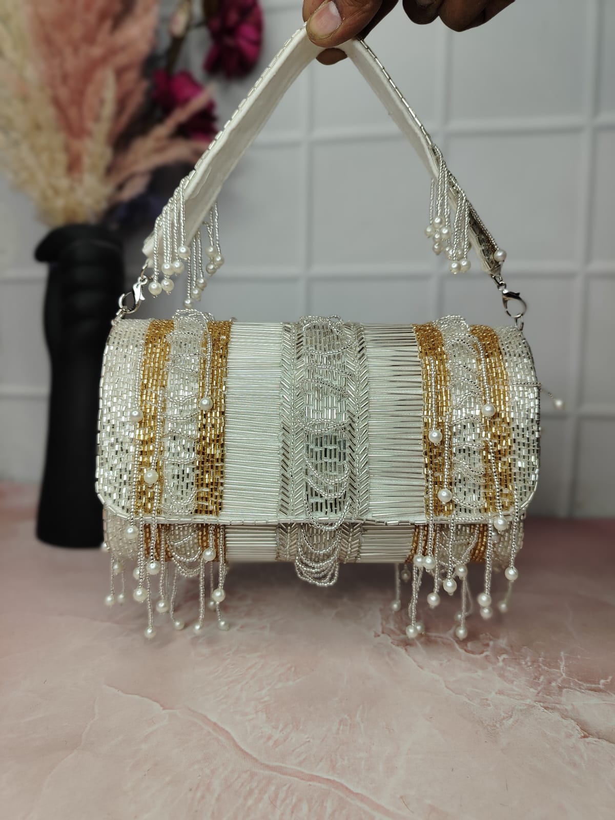 White Flap Bag