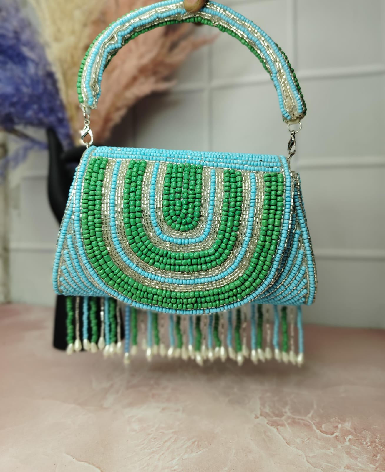 Handcrafted Flap Bag SWIS-1961 | VRPS Handicrafts | Indian Ethnic Bag