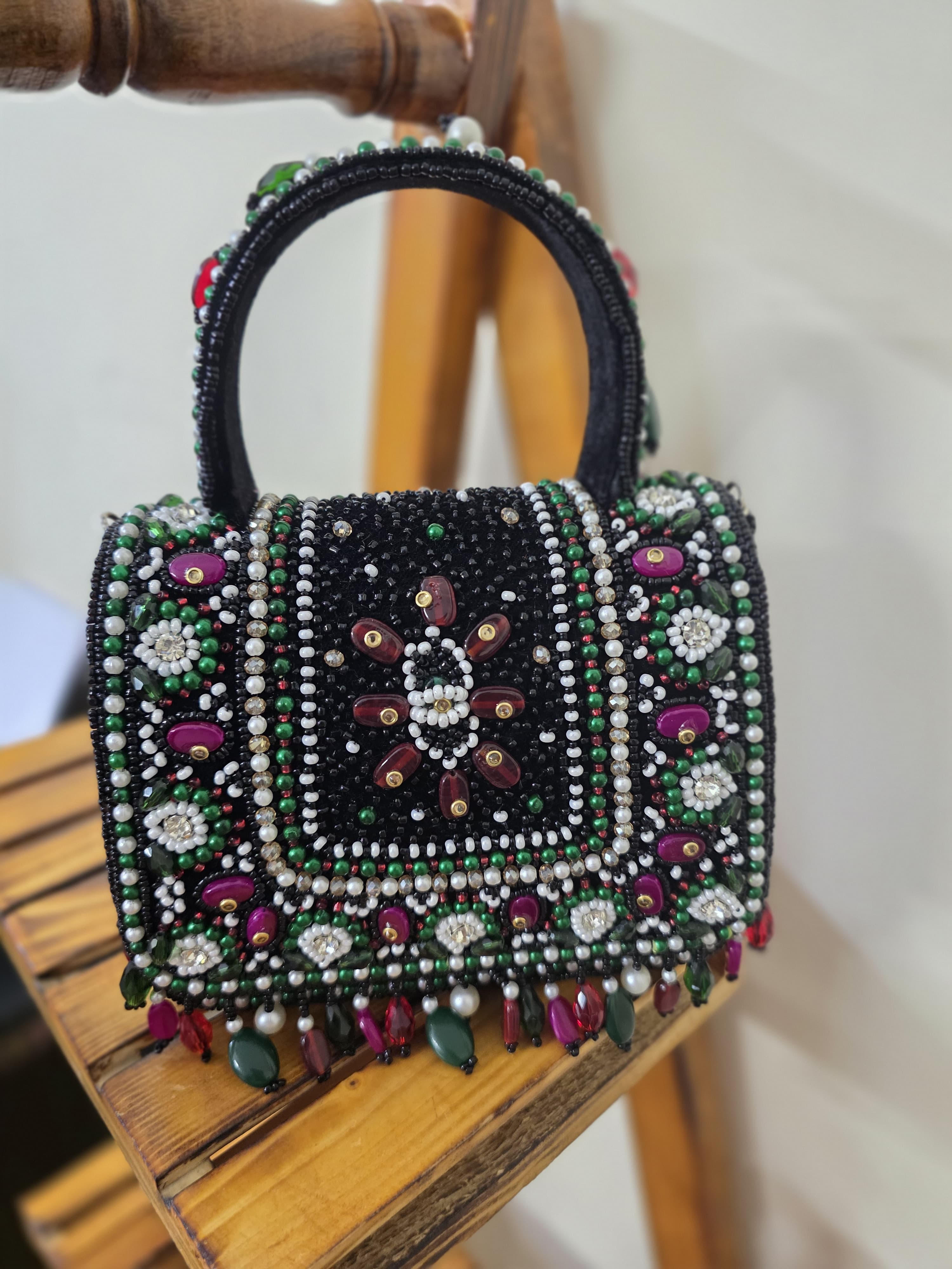 Mini Embroidered Flap Bag