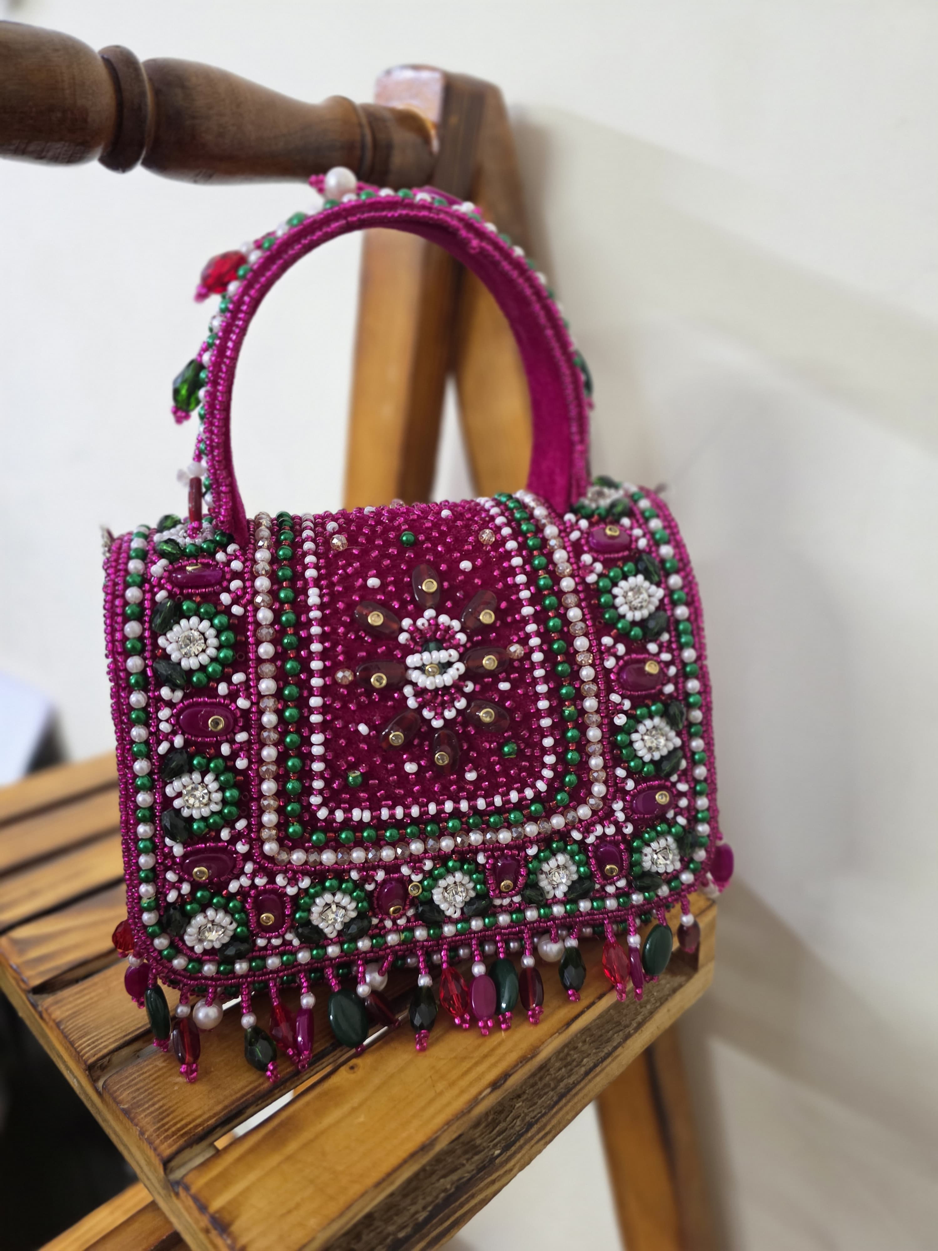 Mini Embroidered Flap Bag
