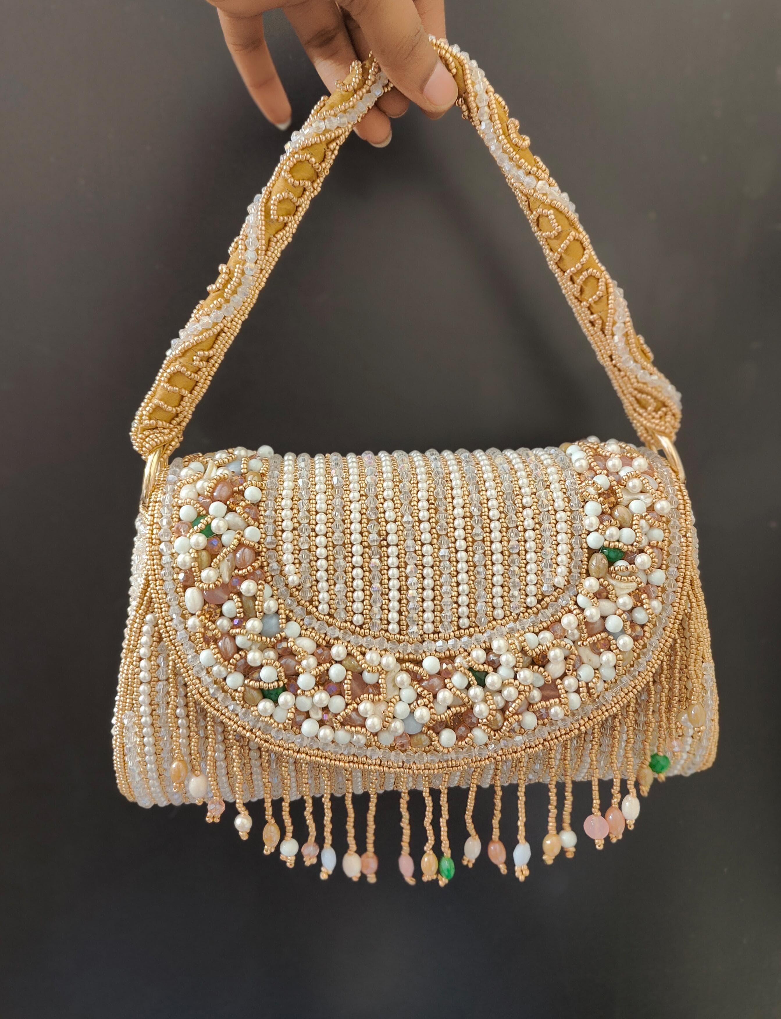 Embroidered Flap Bag