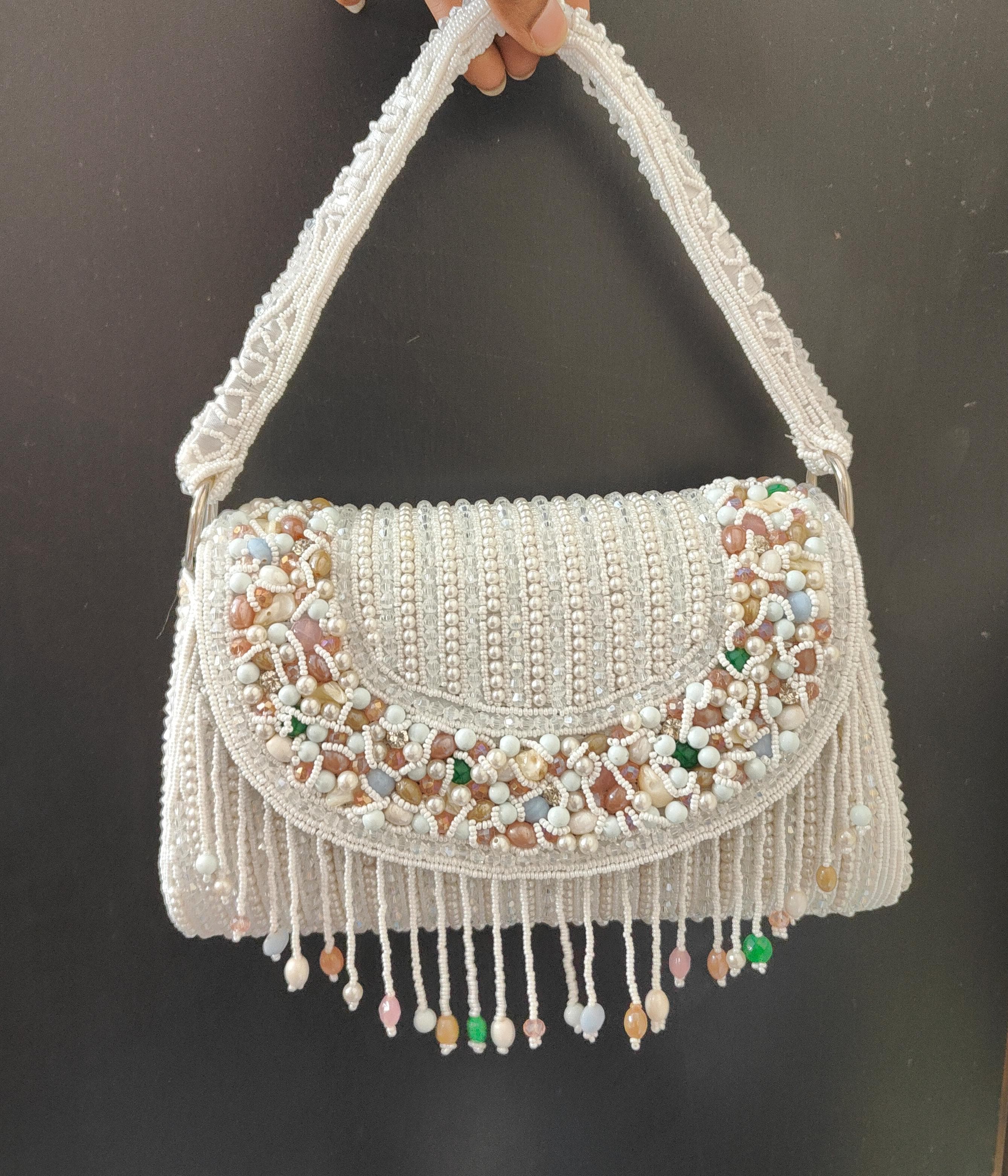 Embroidered Flap Bag
