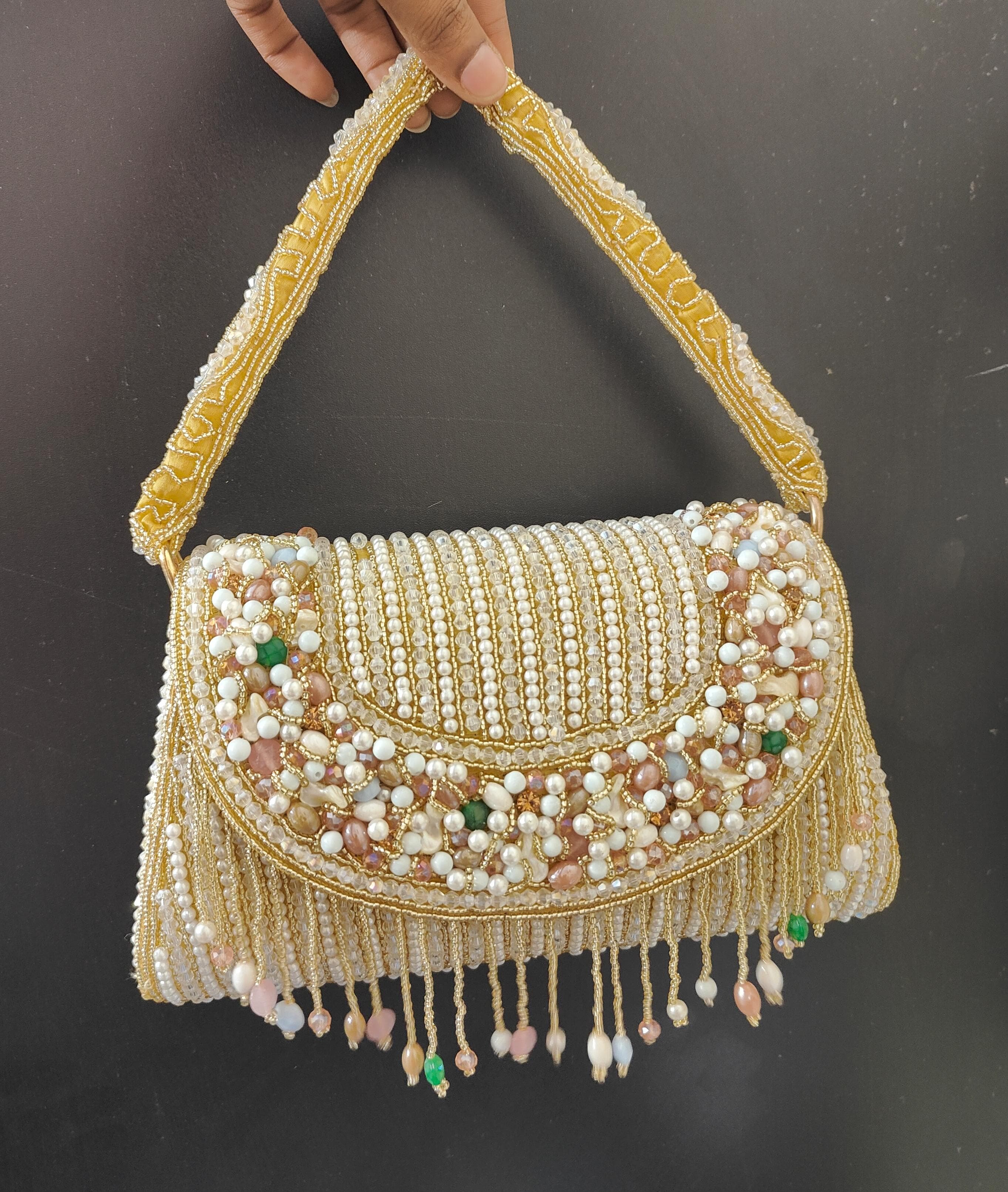 Embroidered Flap Bag