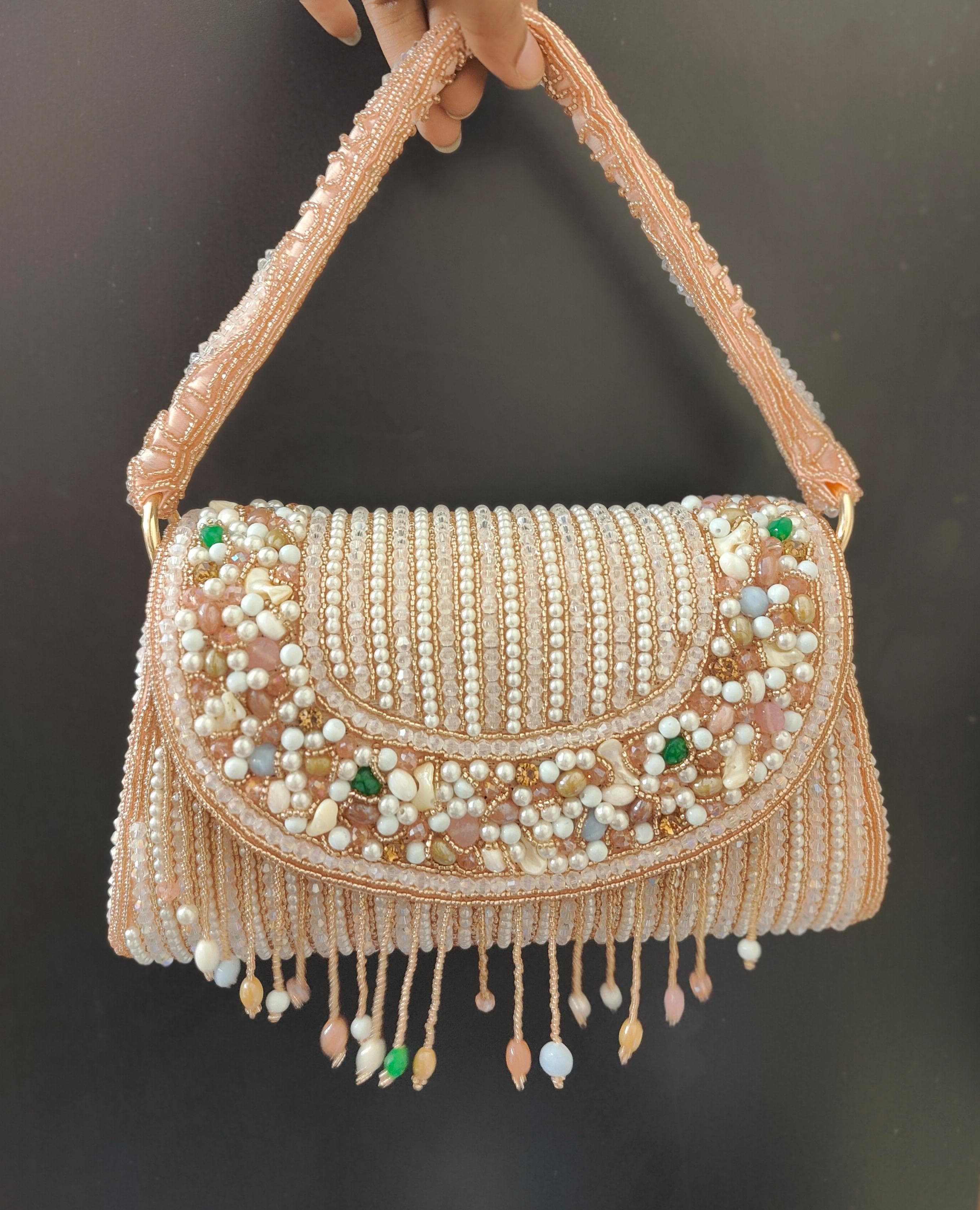 Embroidered Flap Bag