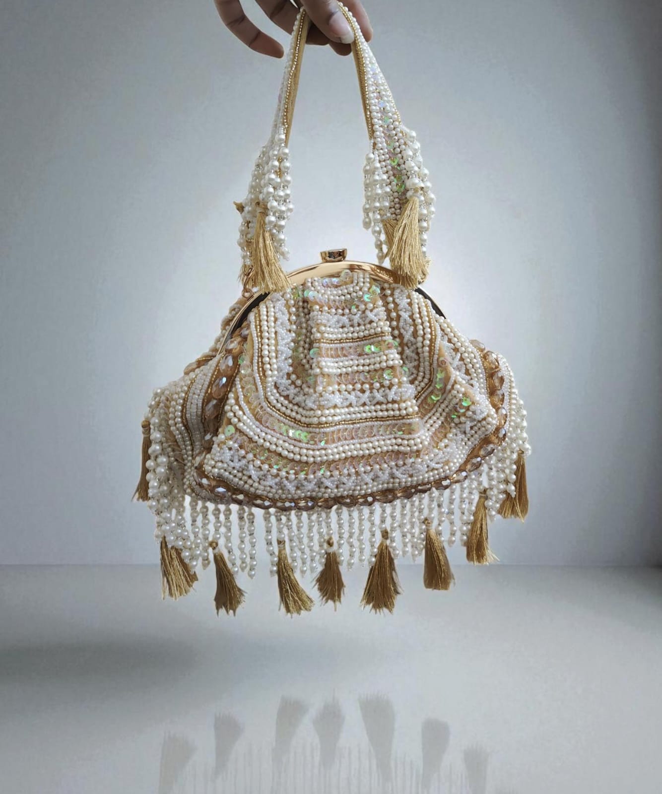 Golden Pearl Batua Bag