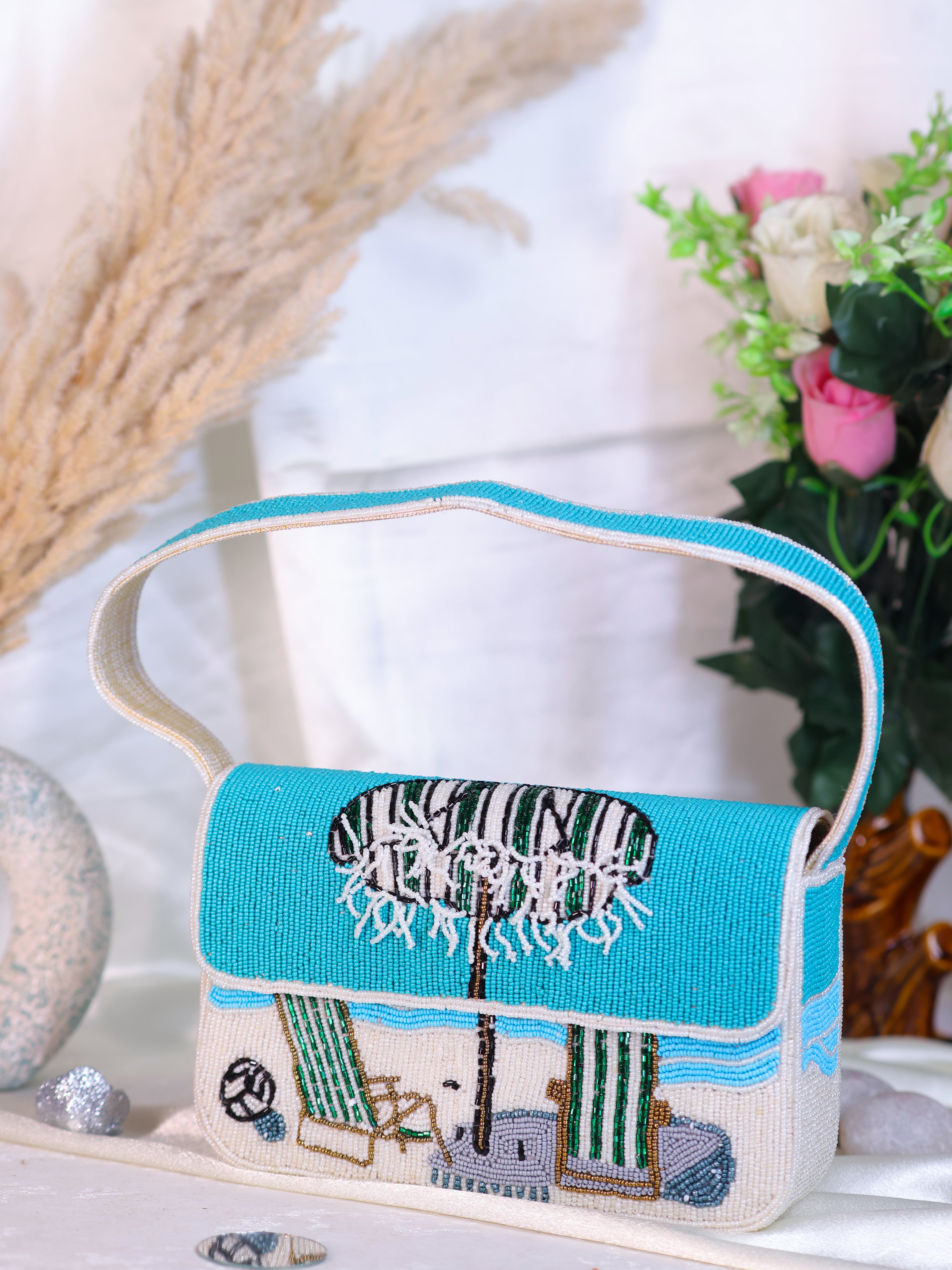 VRPS Beaded Clutch | Handcrafted Ethnic Bag | SWIS-1847
