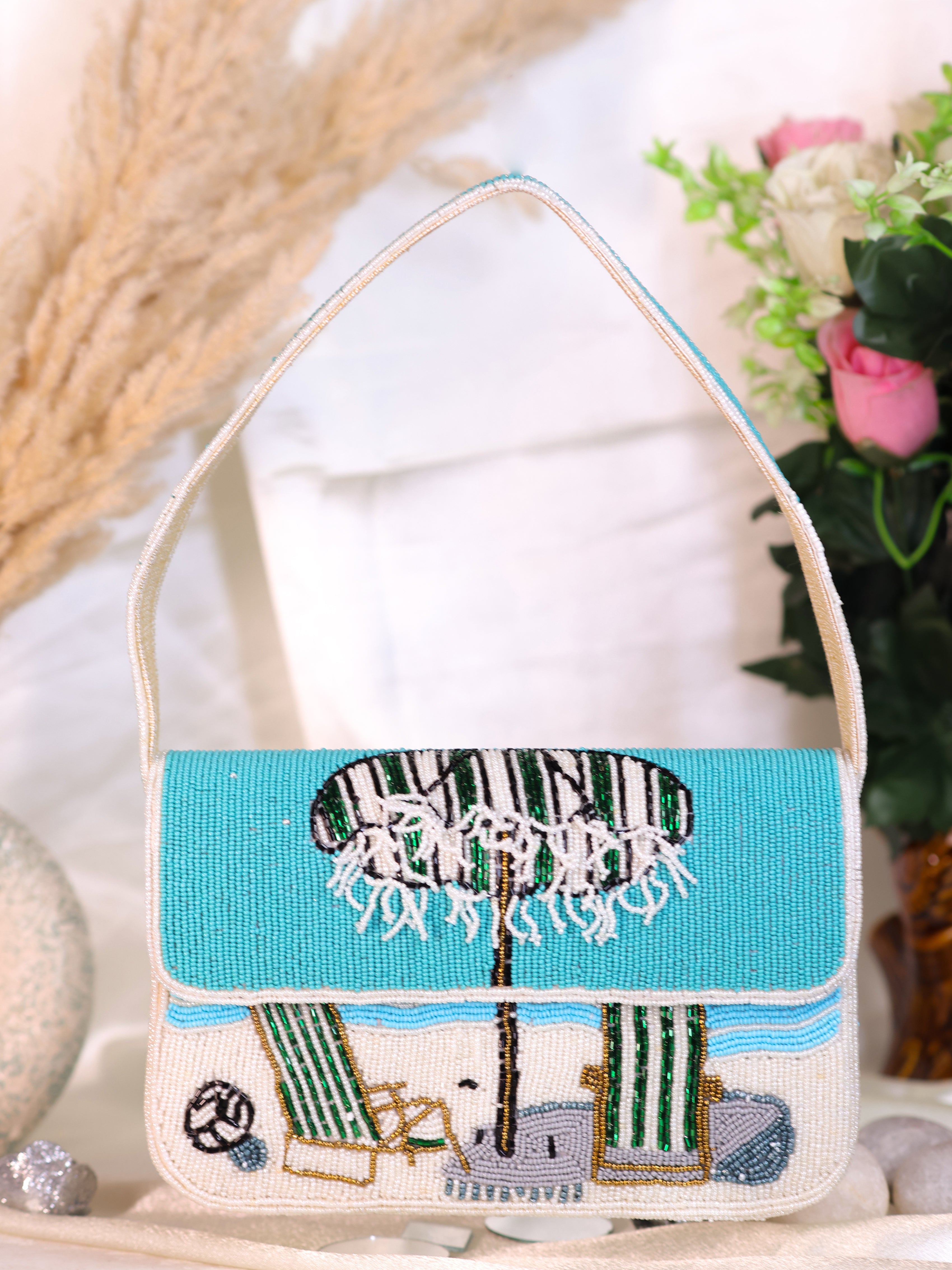 VRPS Beaded Clutch | Handcrafted Ethnic Bag | SWIS-1847 | Additional Angle