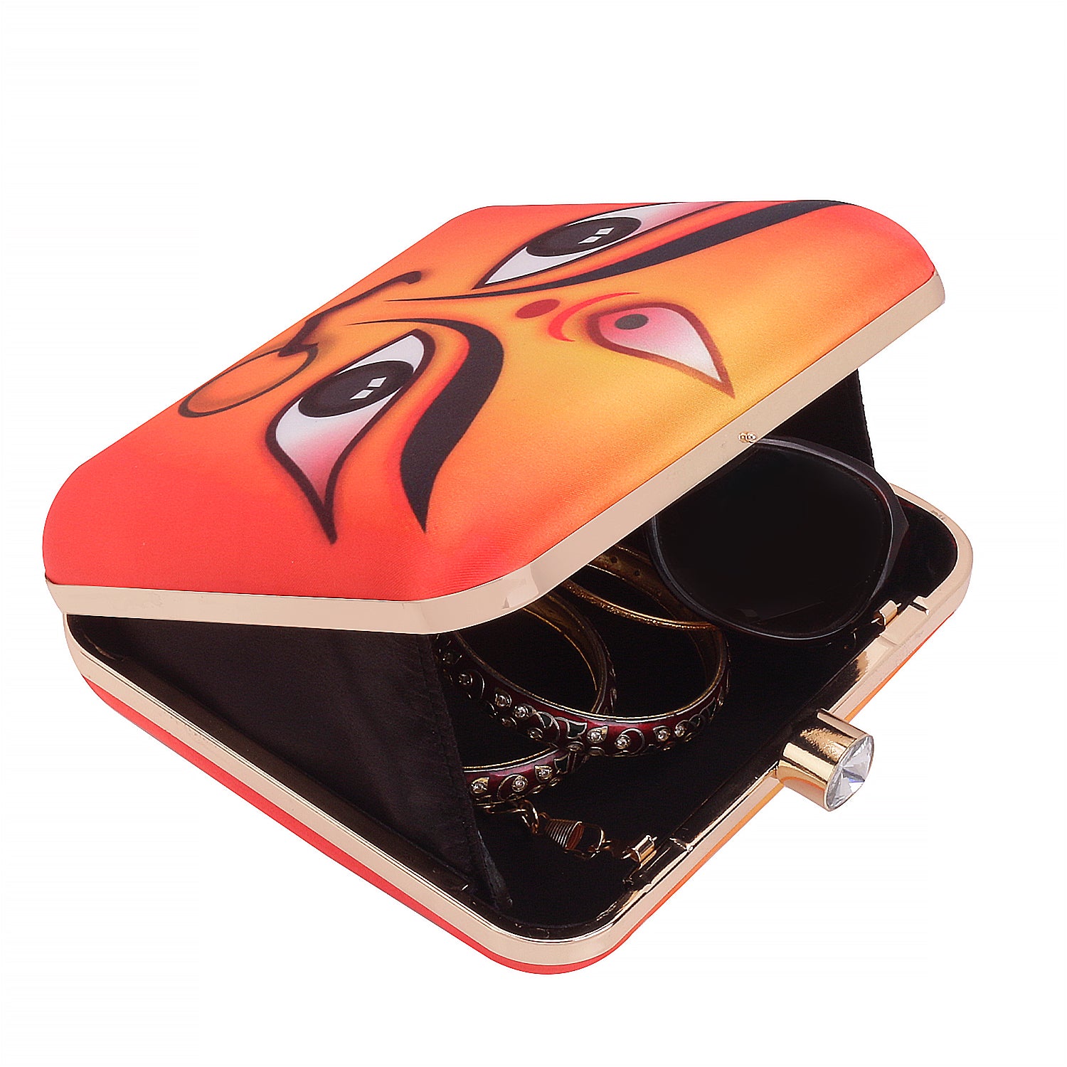 3D digital print box clutch