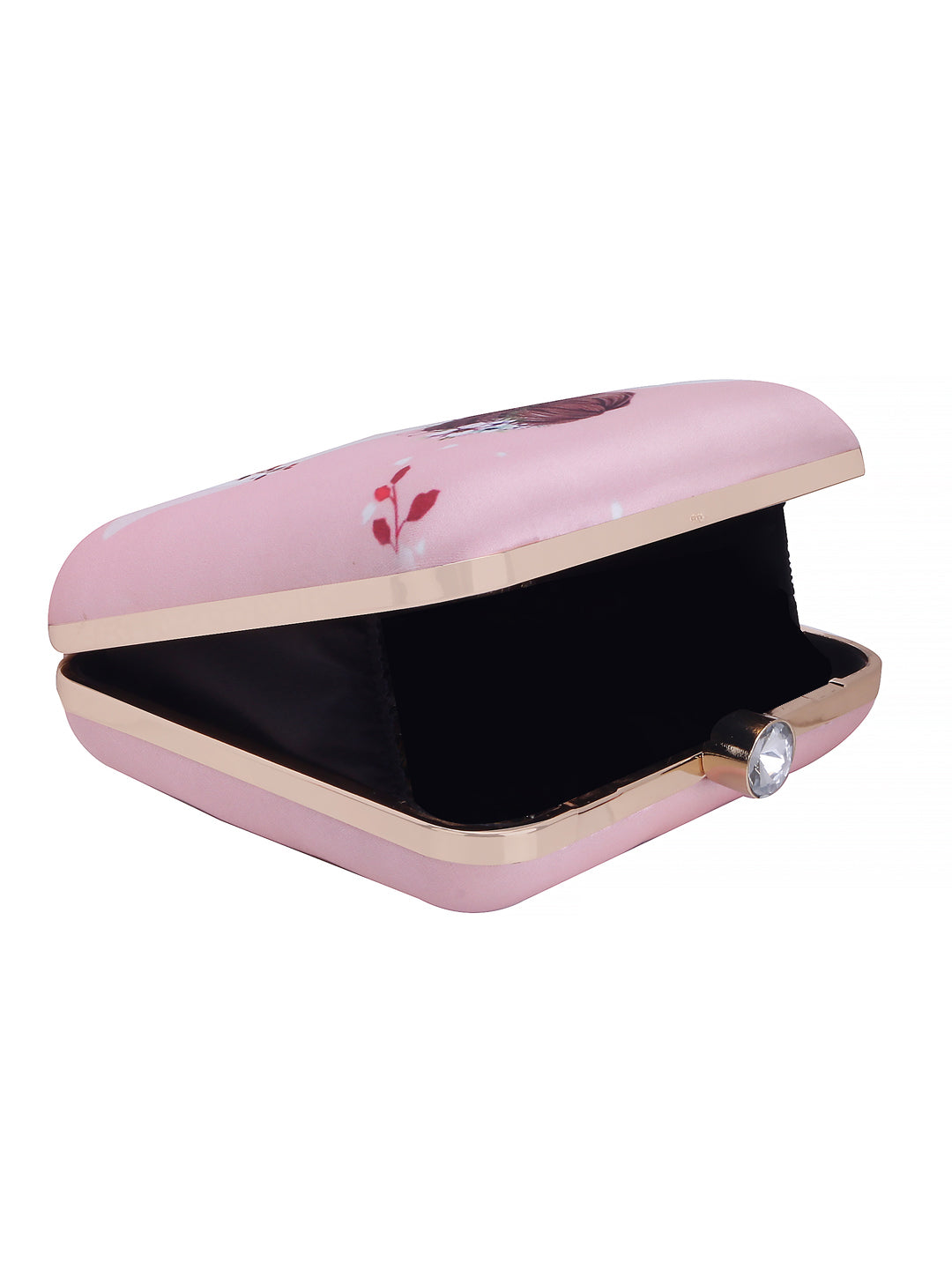 feminine designer printed clutch
