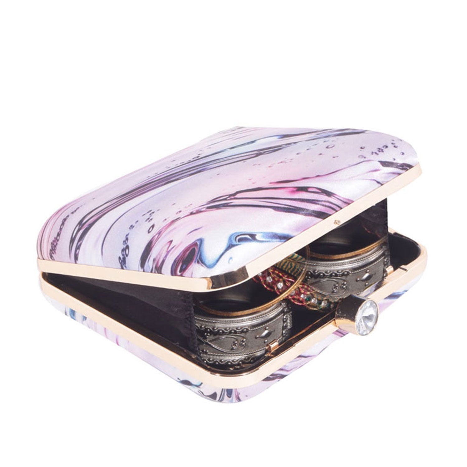 Printed clutch bag