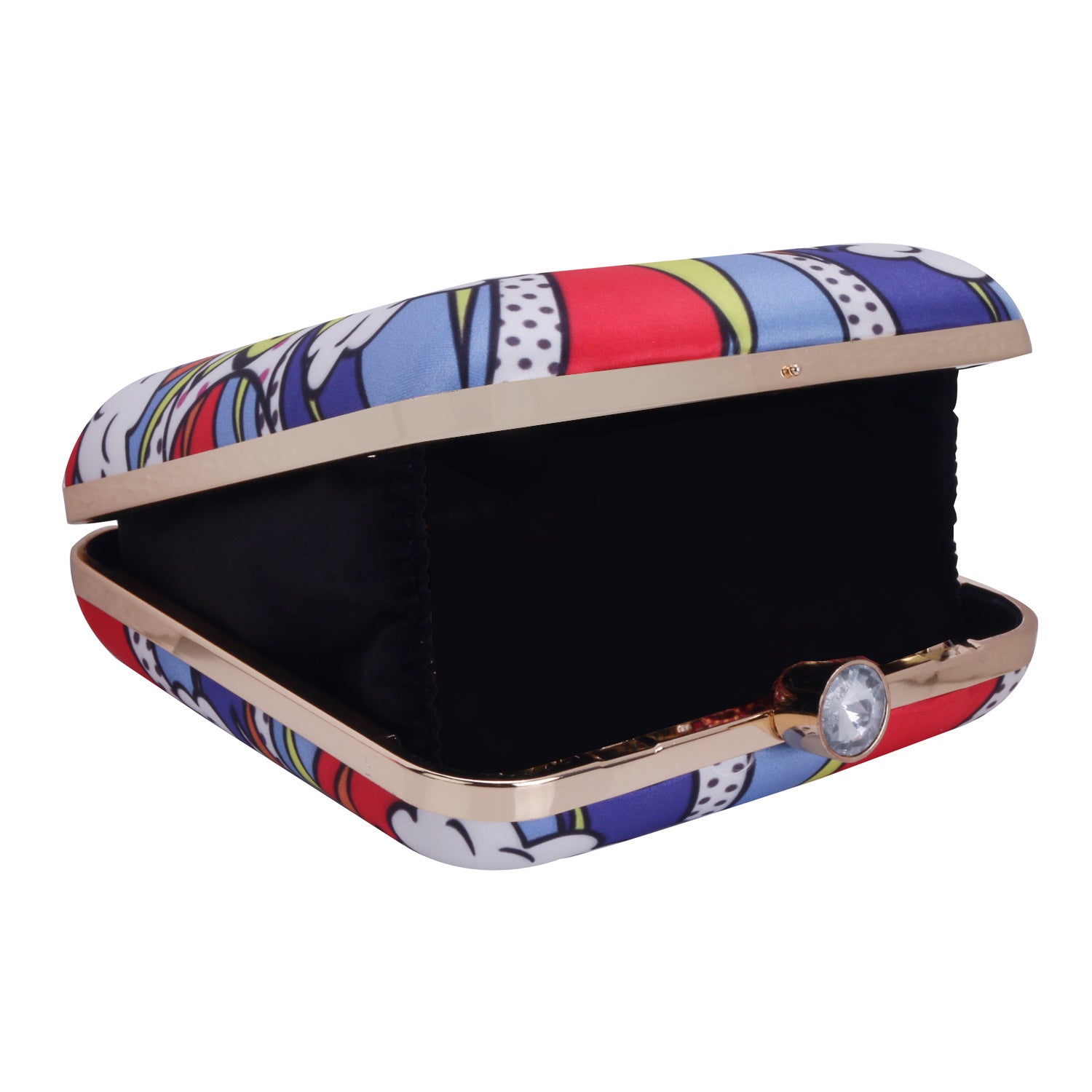 girl power digital printed clutch
