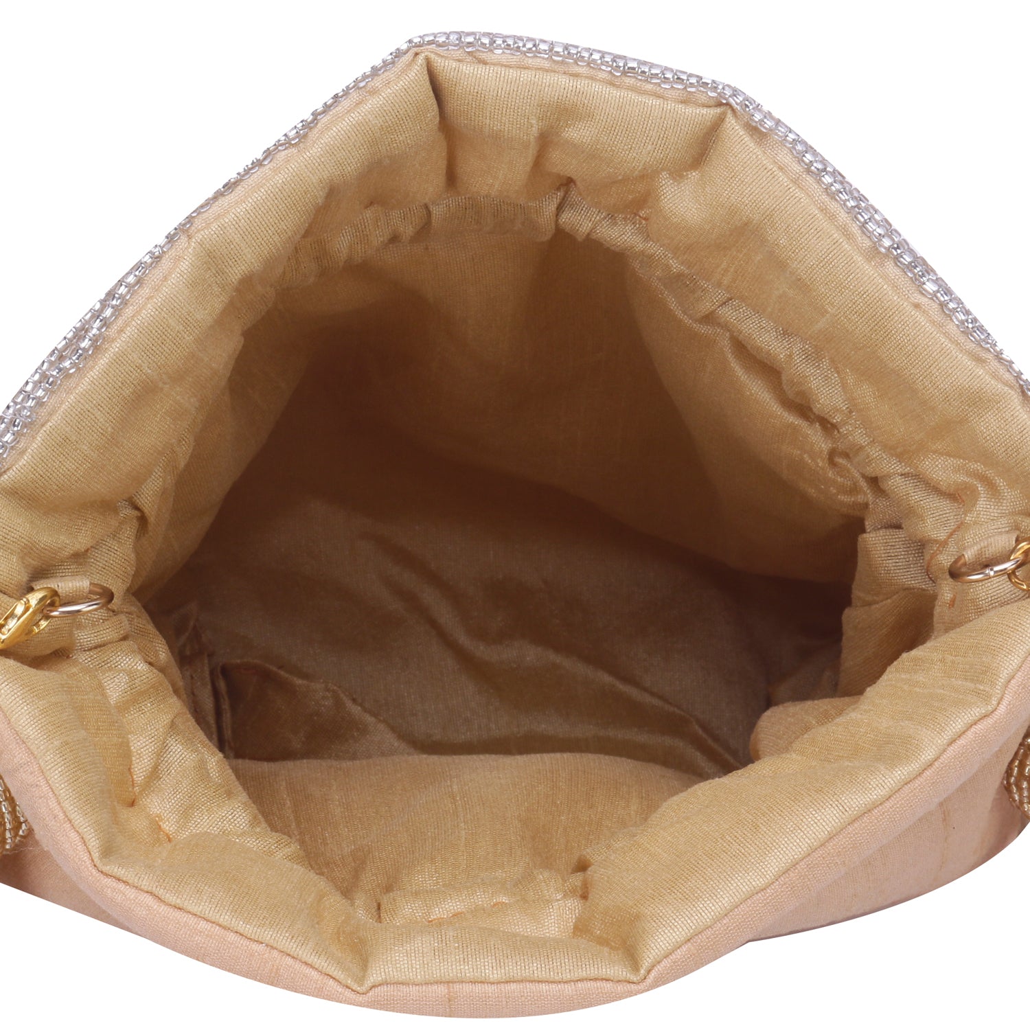 gold and silver blended tassel potli