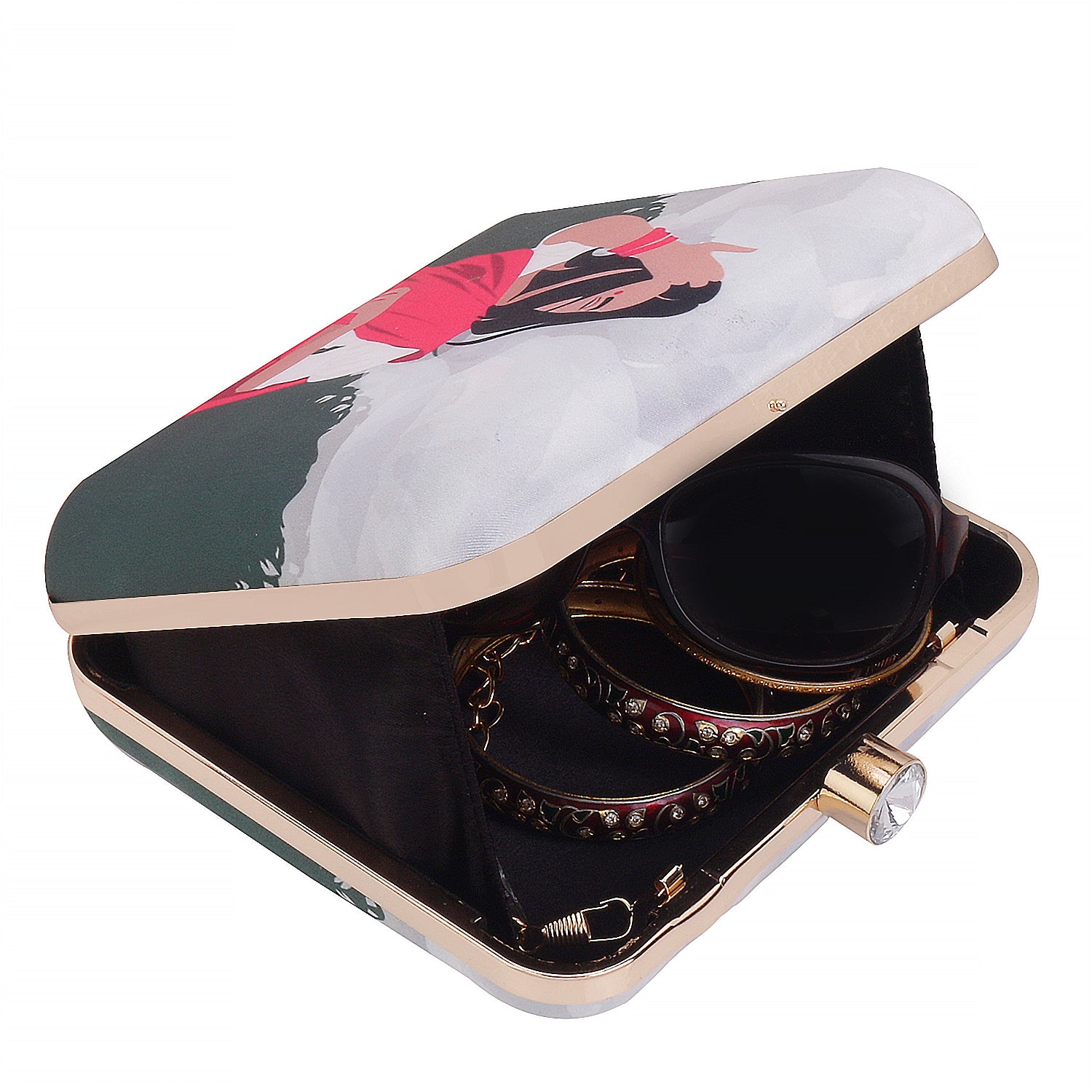 Stylish Printed box clutch for girls and women