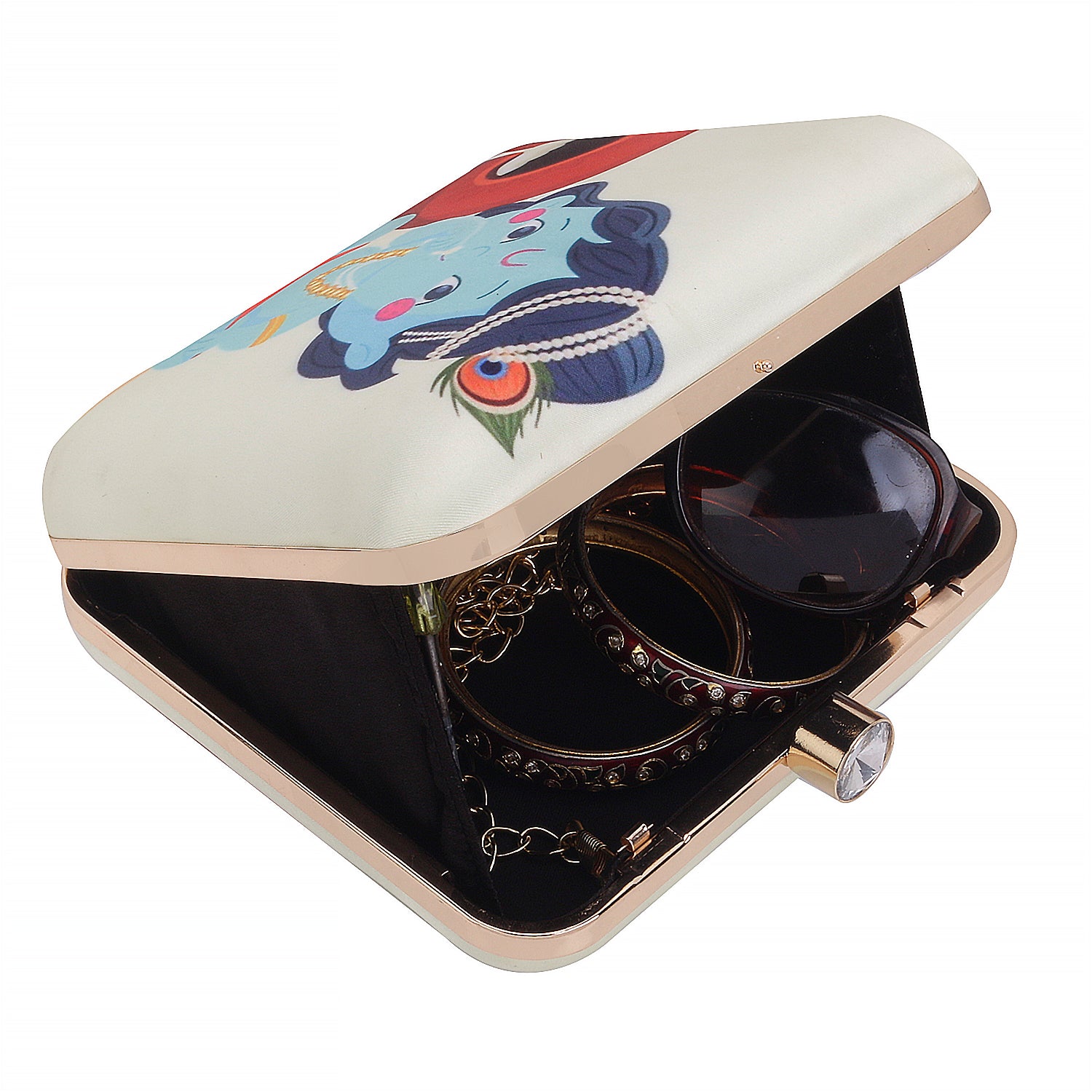 Swisni lord krishna printed clutch