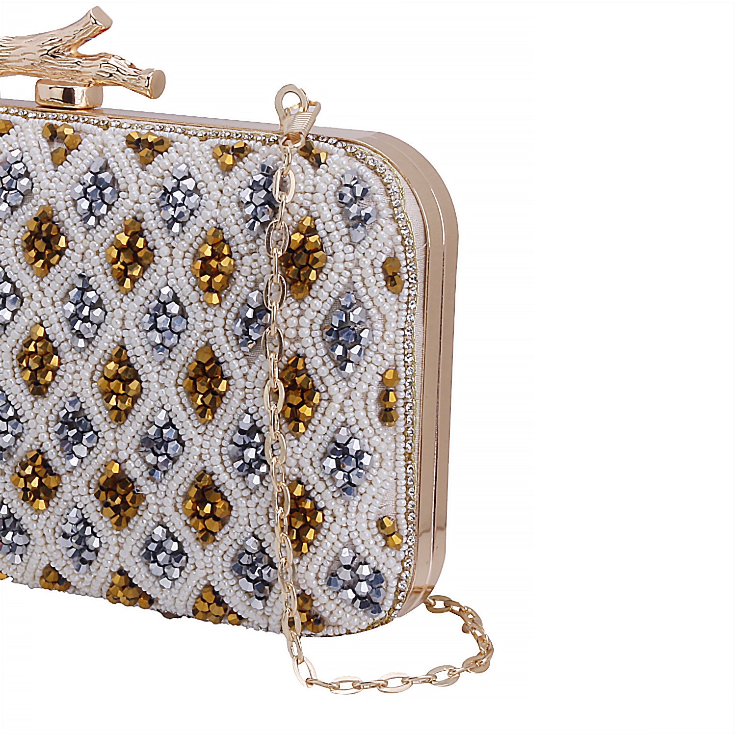embroidered clutch