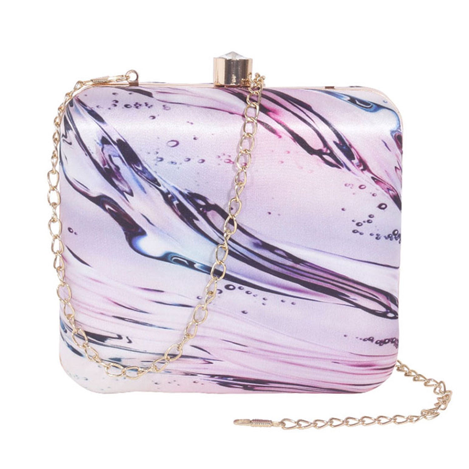 Printed clutch bag